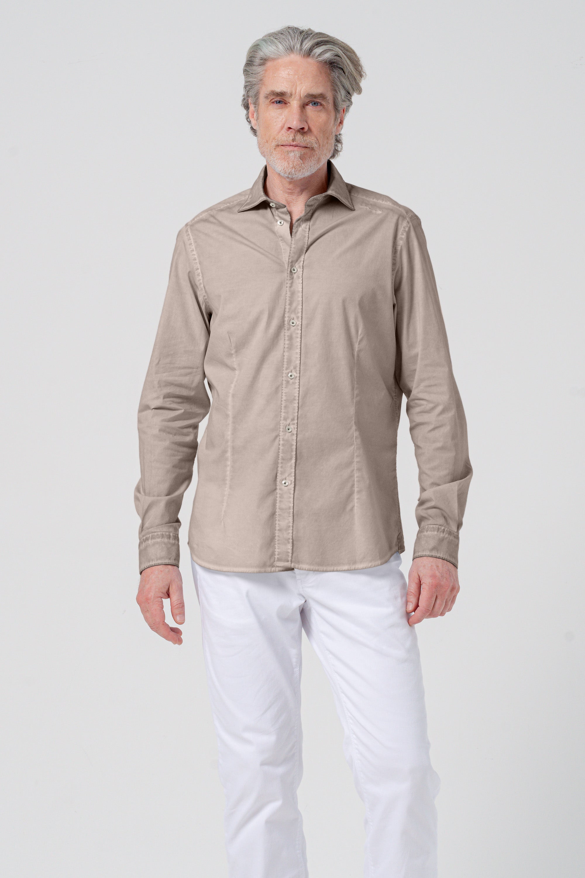 Camicia Popeline Collo Francese - Corda
