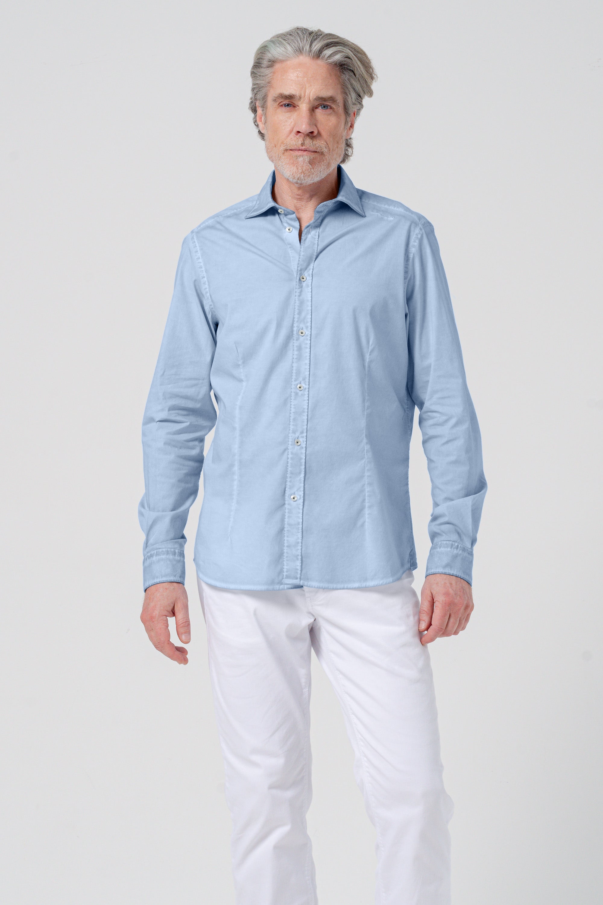 Camicia Popeline Collo Francese - Fiji