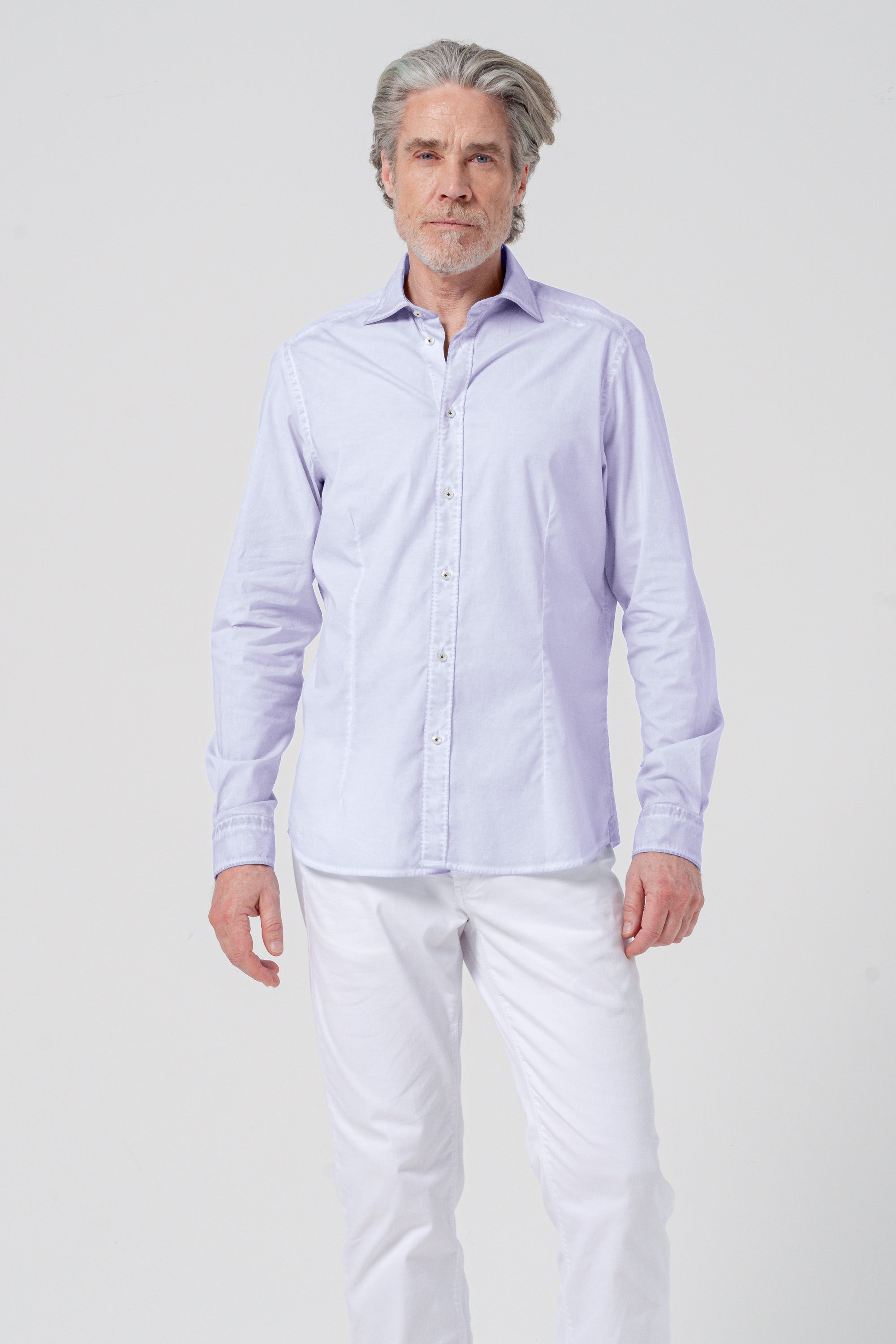 Slim Fit Poplin Shirt - Lilac