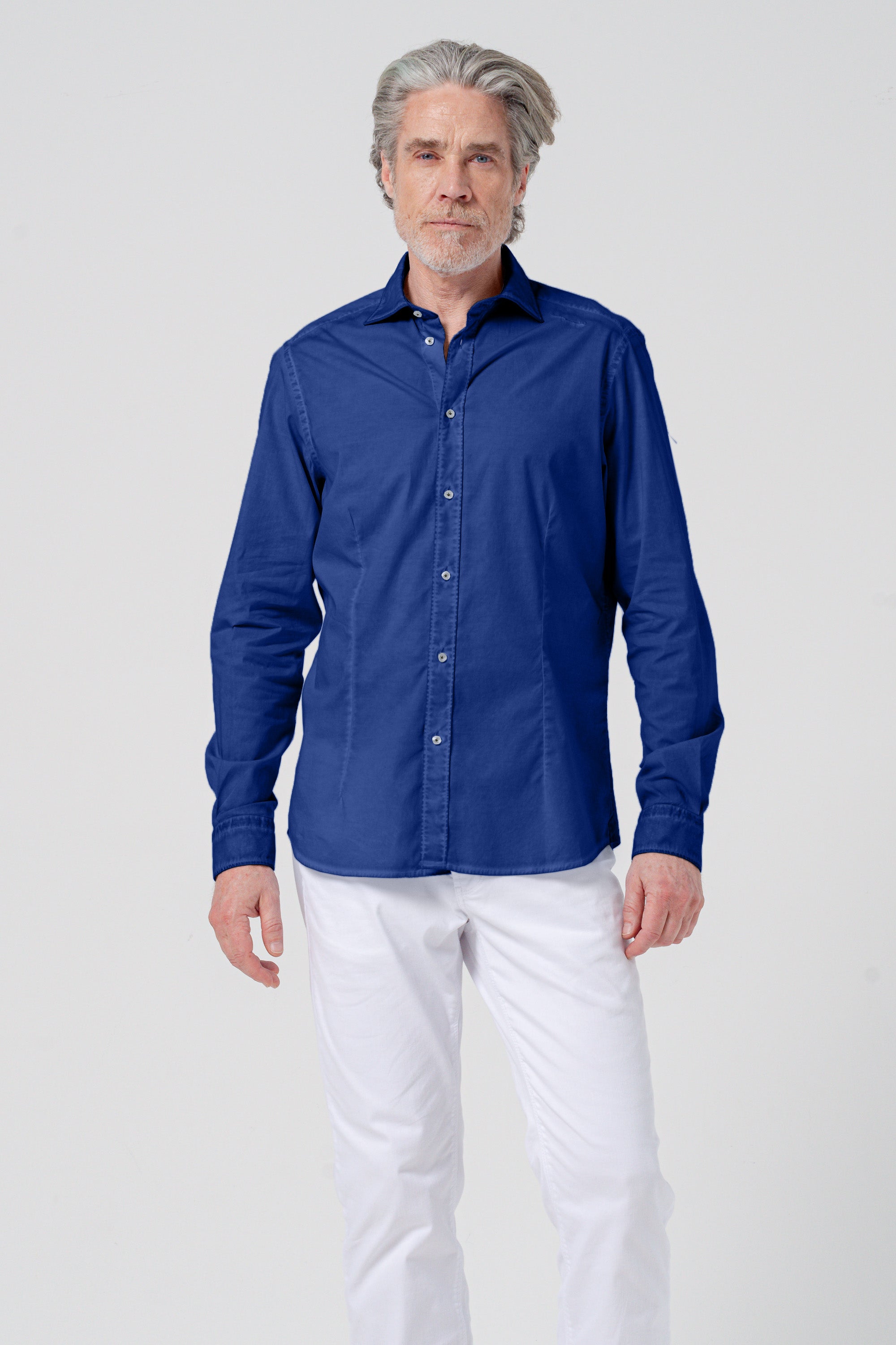 Camicia Popeline Collo Francese - Royal