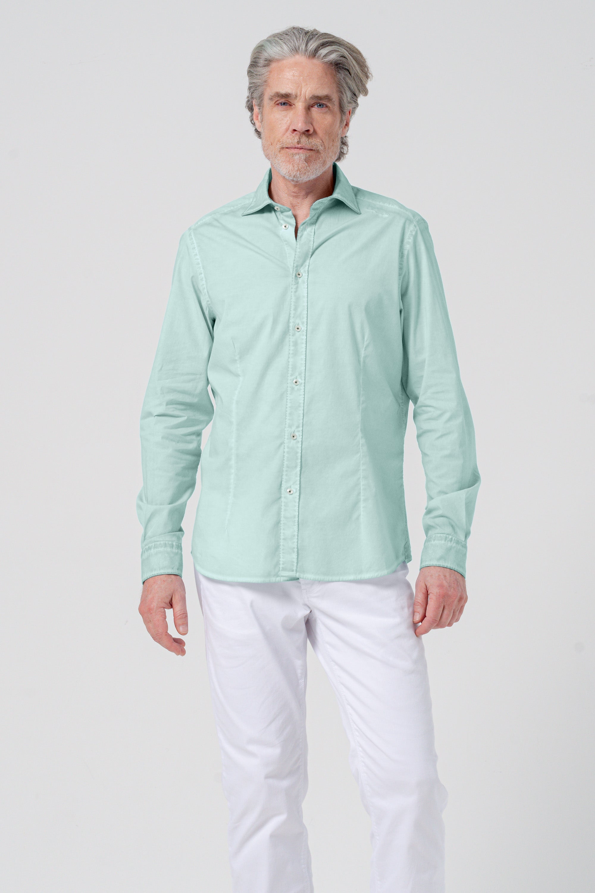 Camicia Popeline Collo Francese - Tahiti