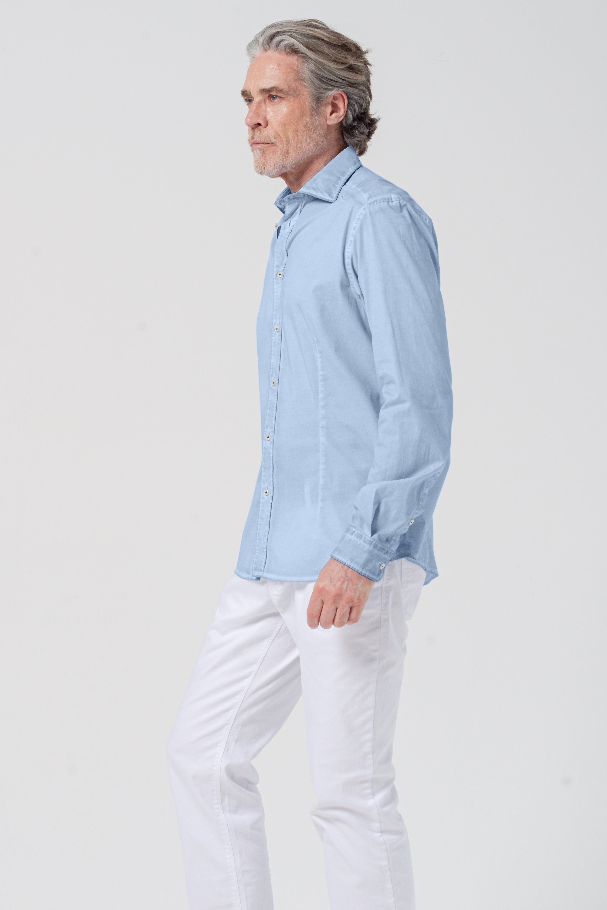 Camicia Popeline Collo Francese - Fiji