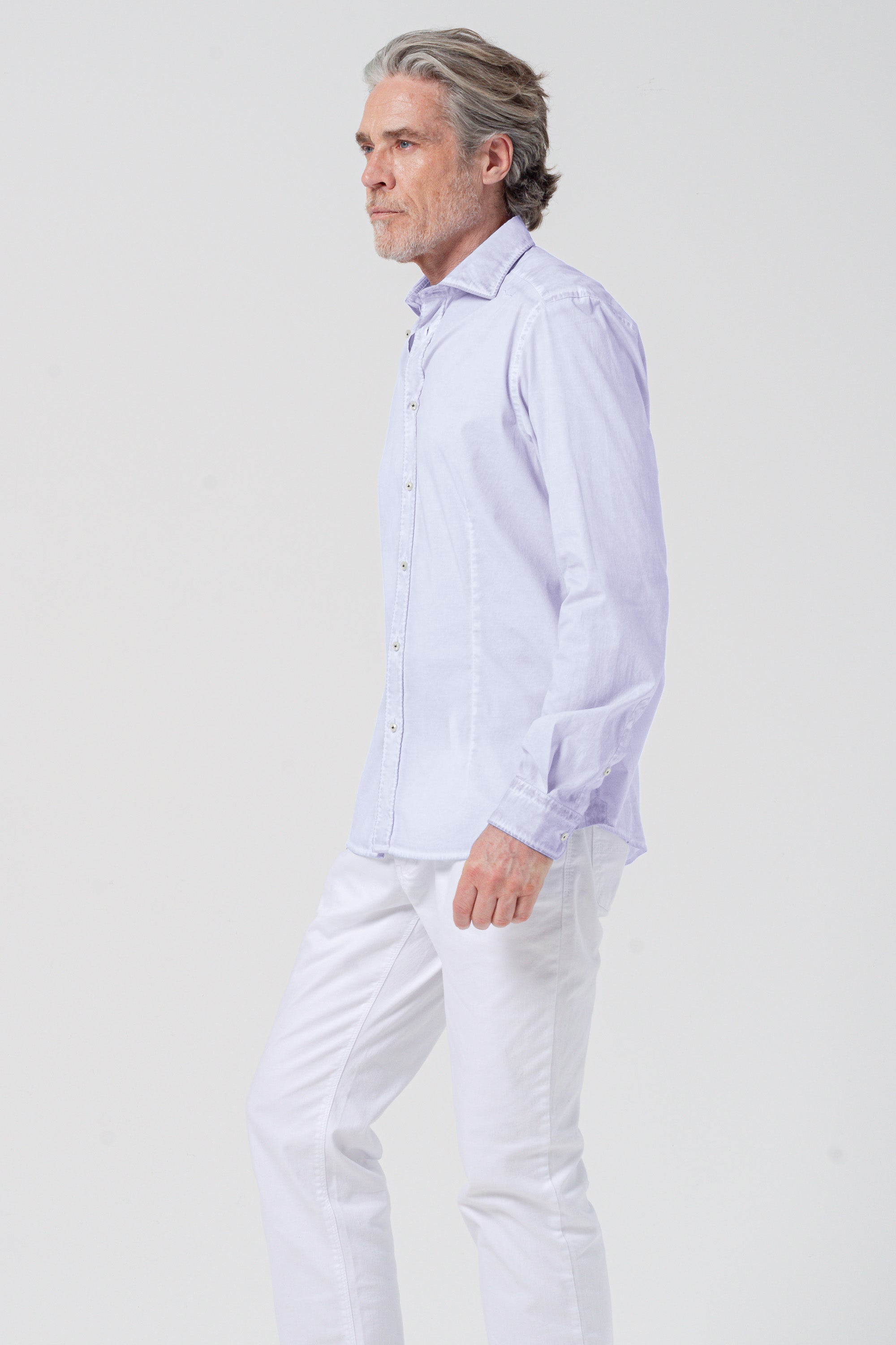 Slim Fit Poplin Shirt - Lilac