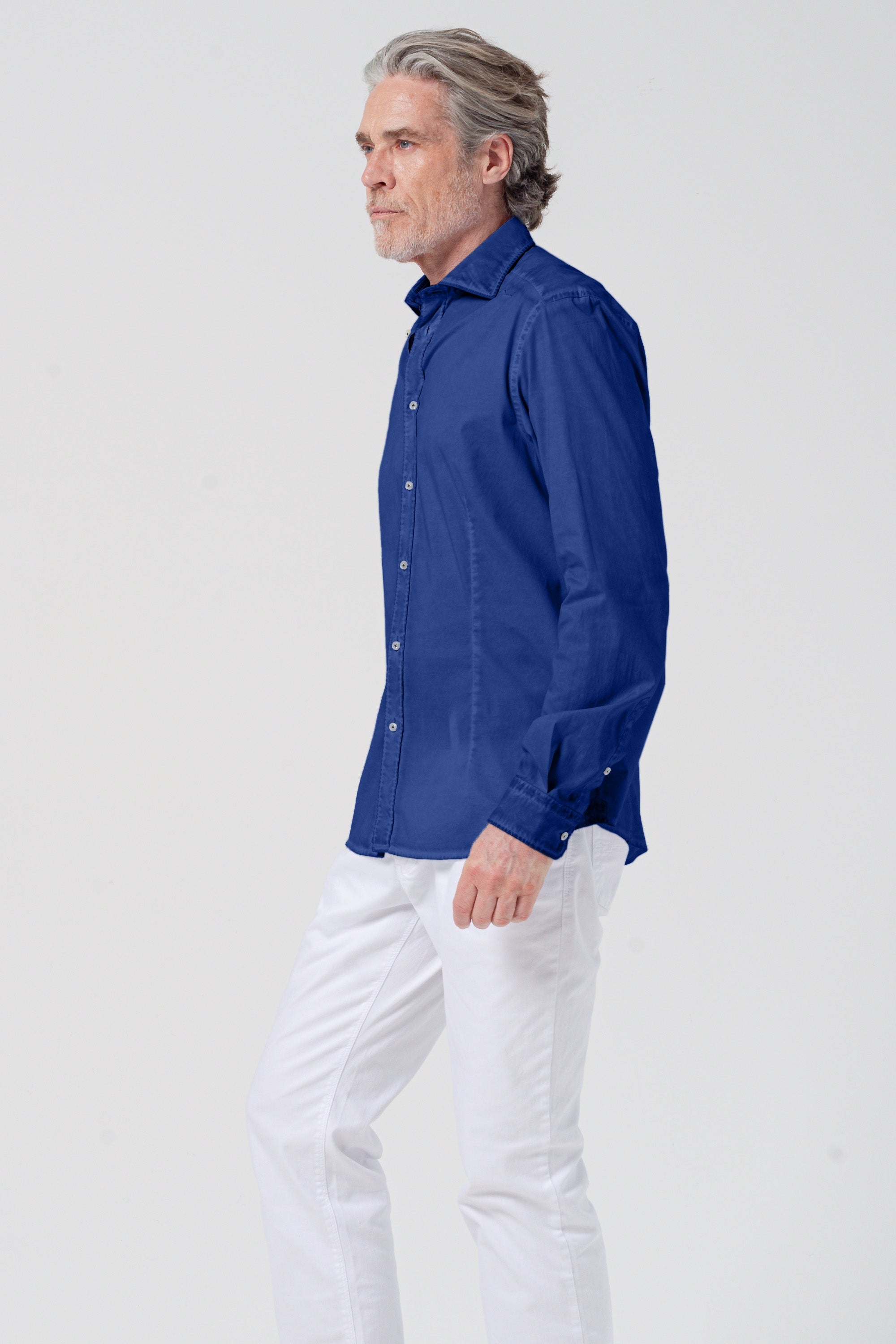 Camicia Popeline Collo Francese - Royal