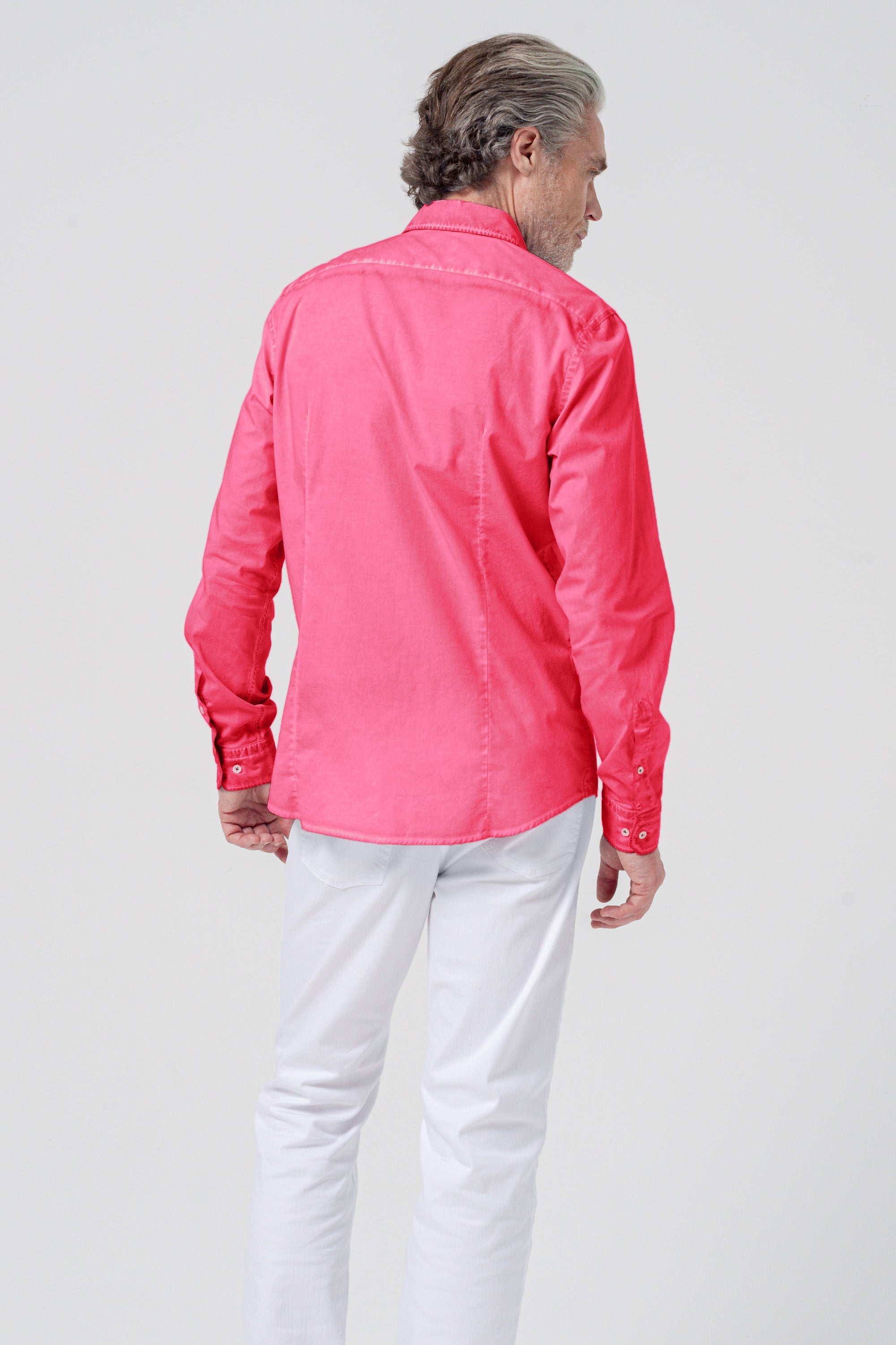 Camicia Popeline Collo Francese - Azalea
