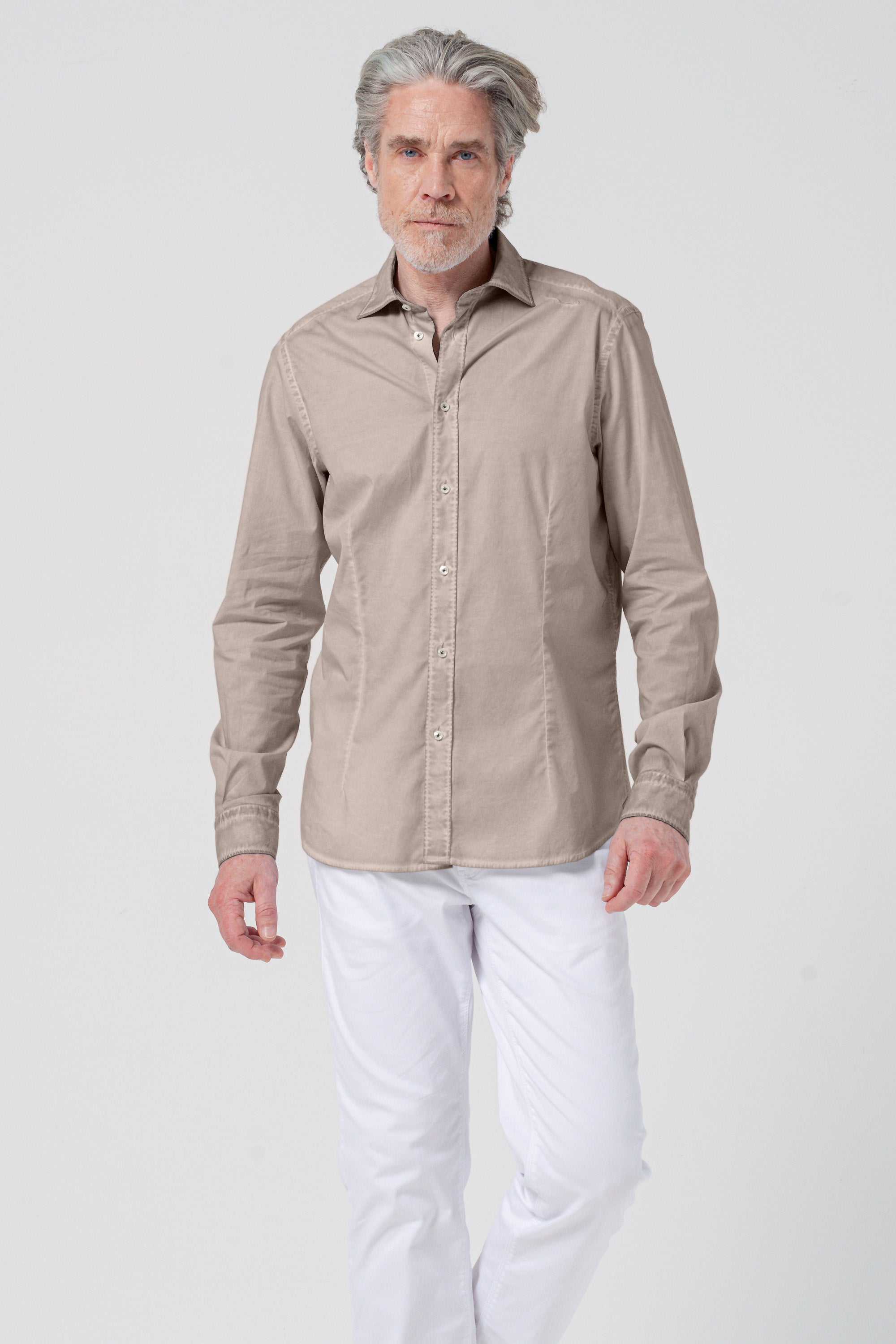 Camicia Popeline Collo Francese - Corda