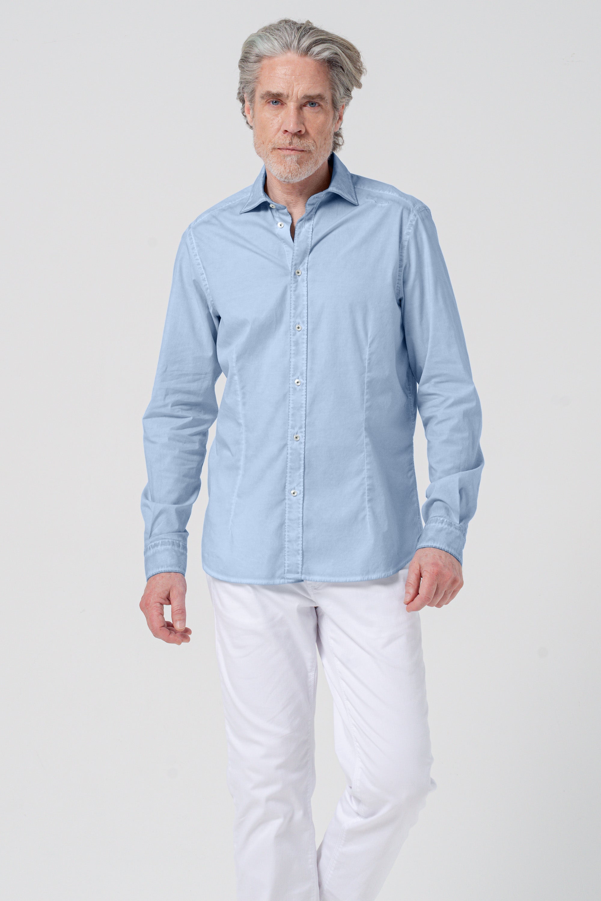 Camicia Popeline Collo Francese - Fiji