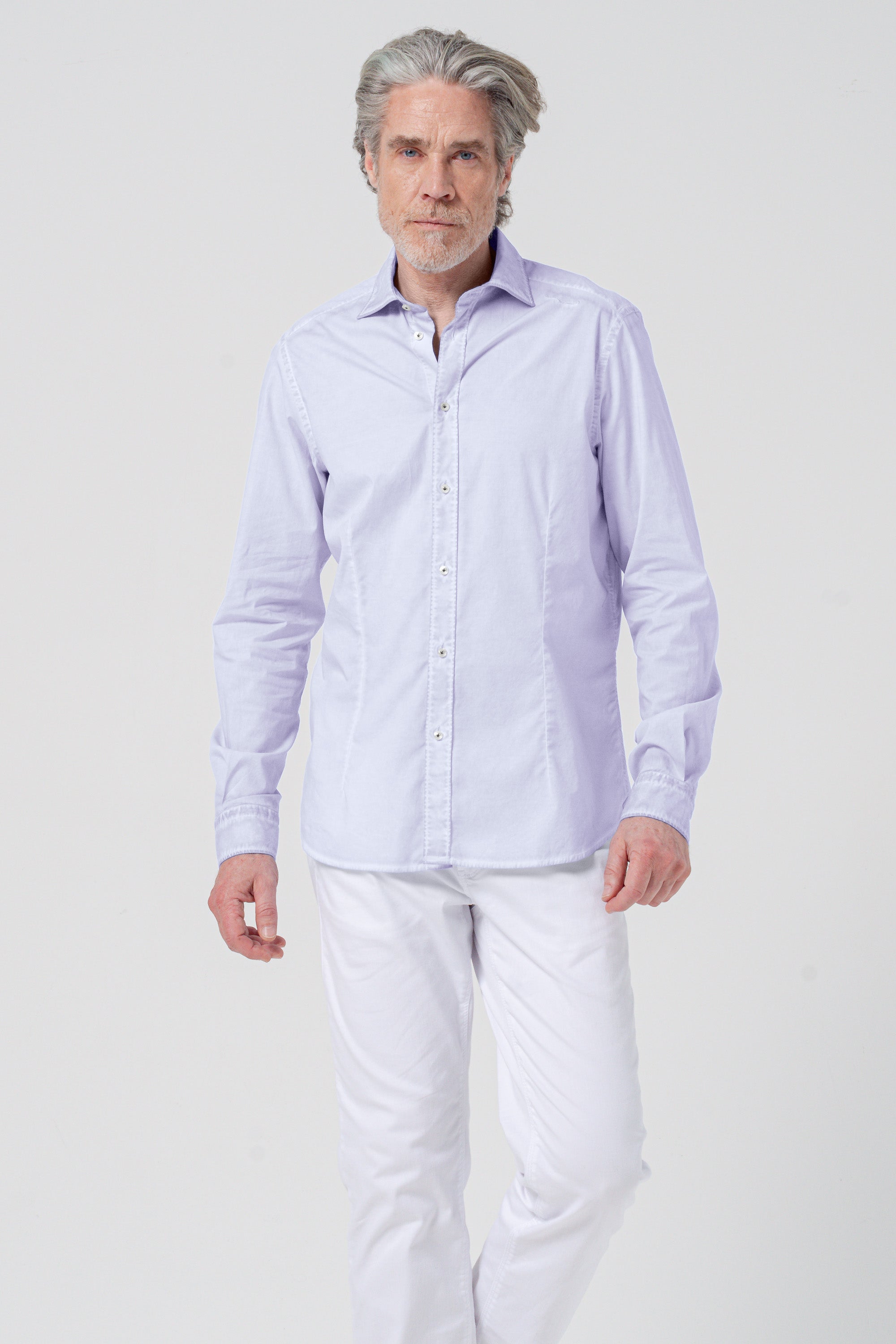 Slim Fit Poplin Shirt - Lilac