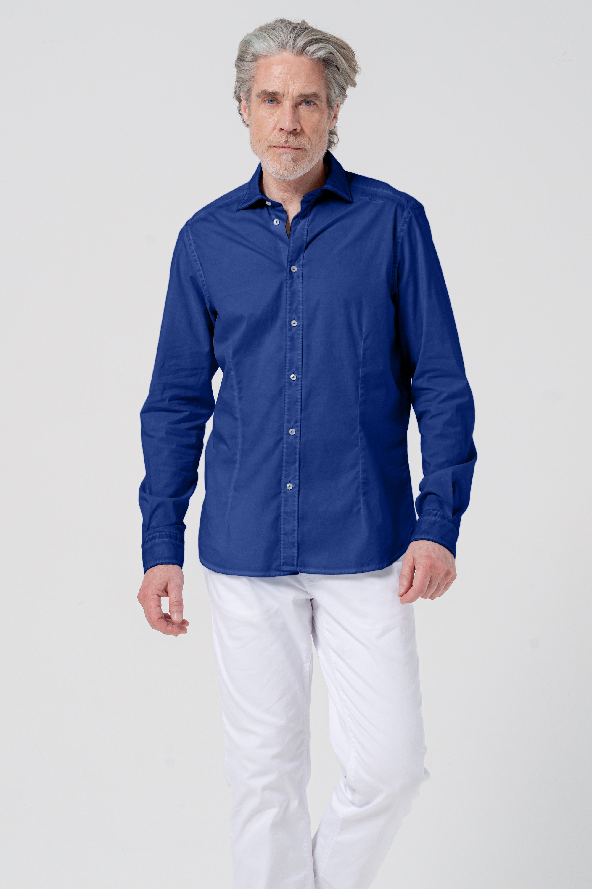 Camicia Popeline Collo Francese - Royal