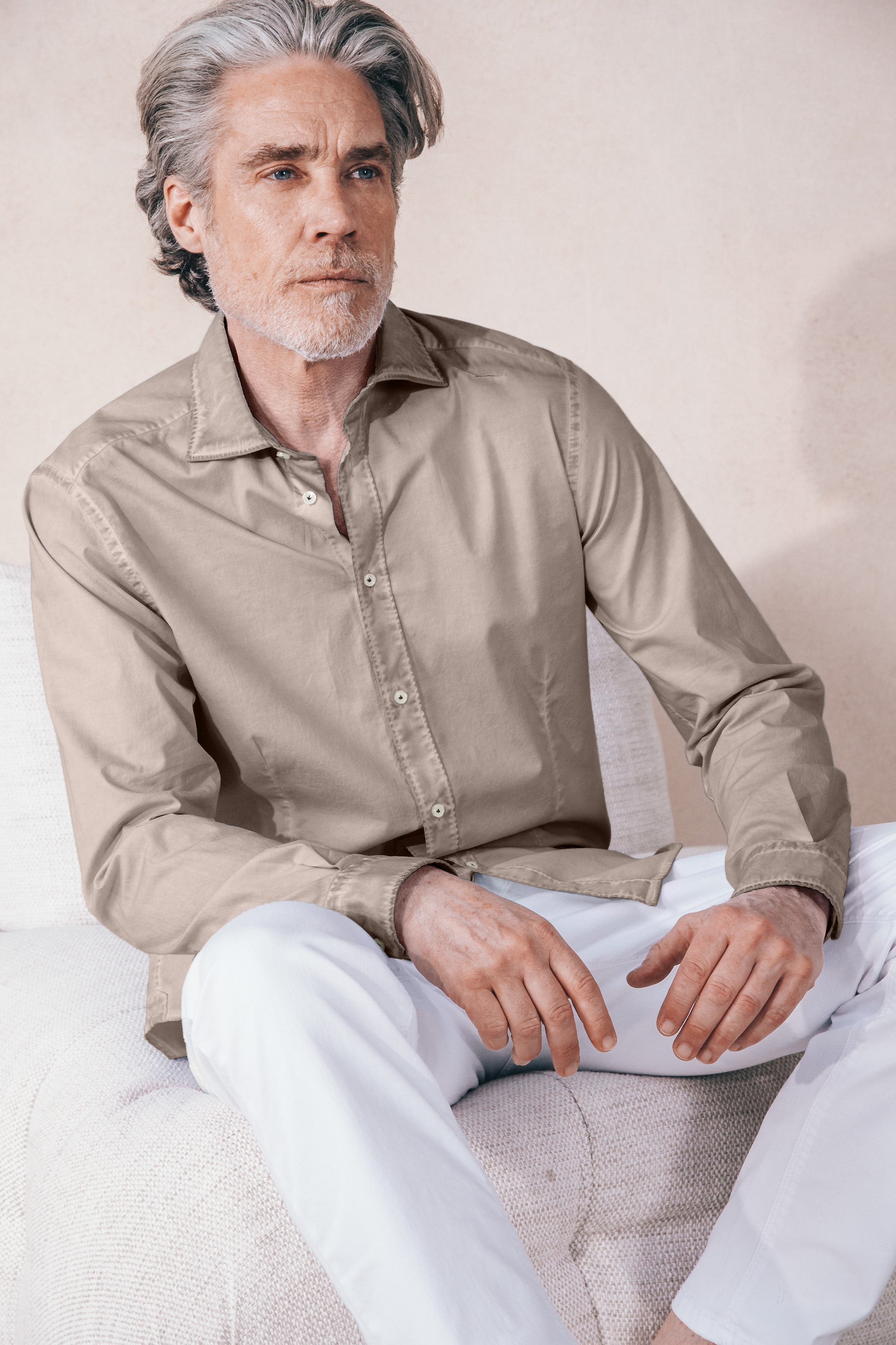 Camicia Popeline Collo Francese - Corda