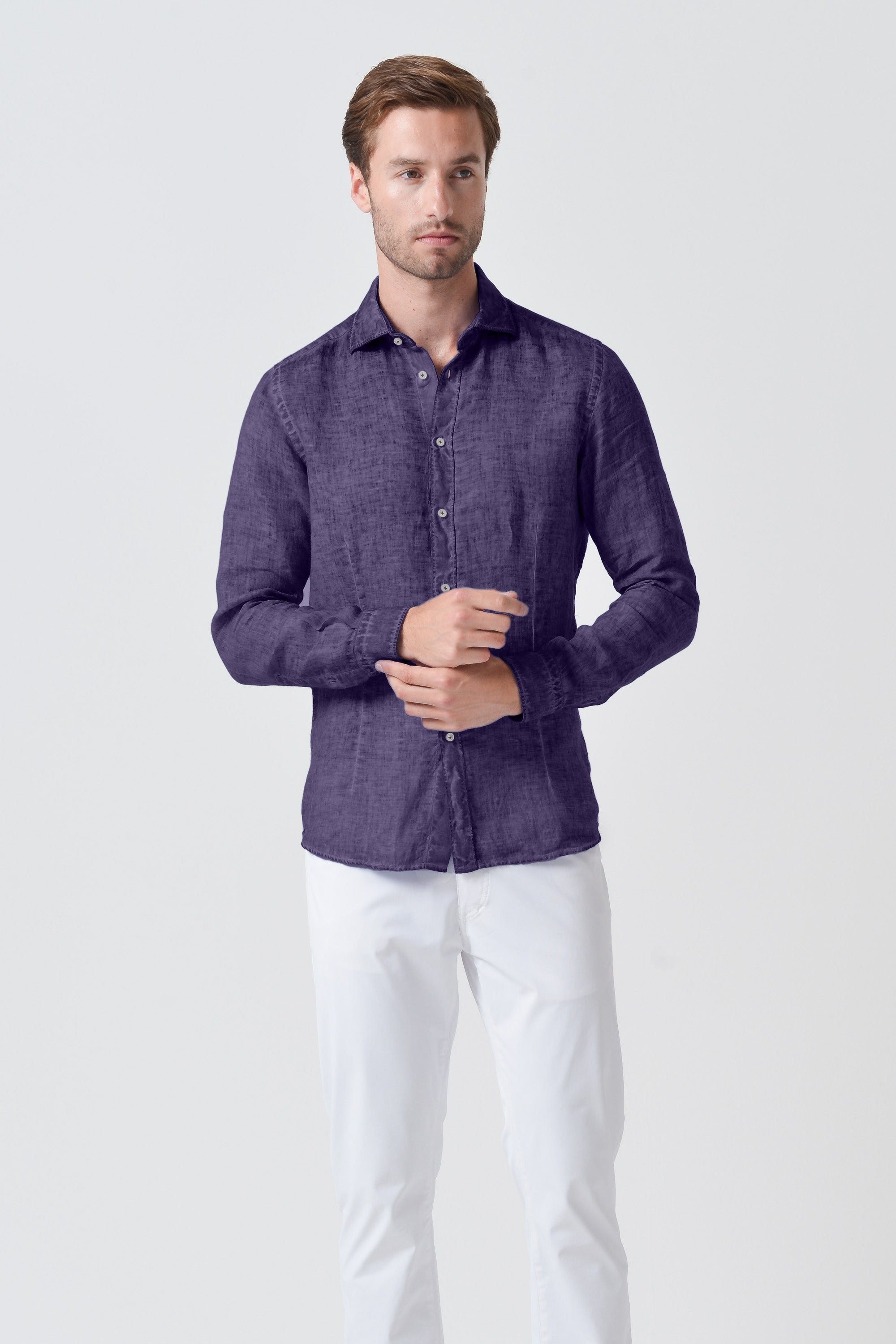 Slim Fit Linen Shirt - Mirto