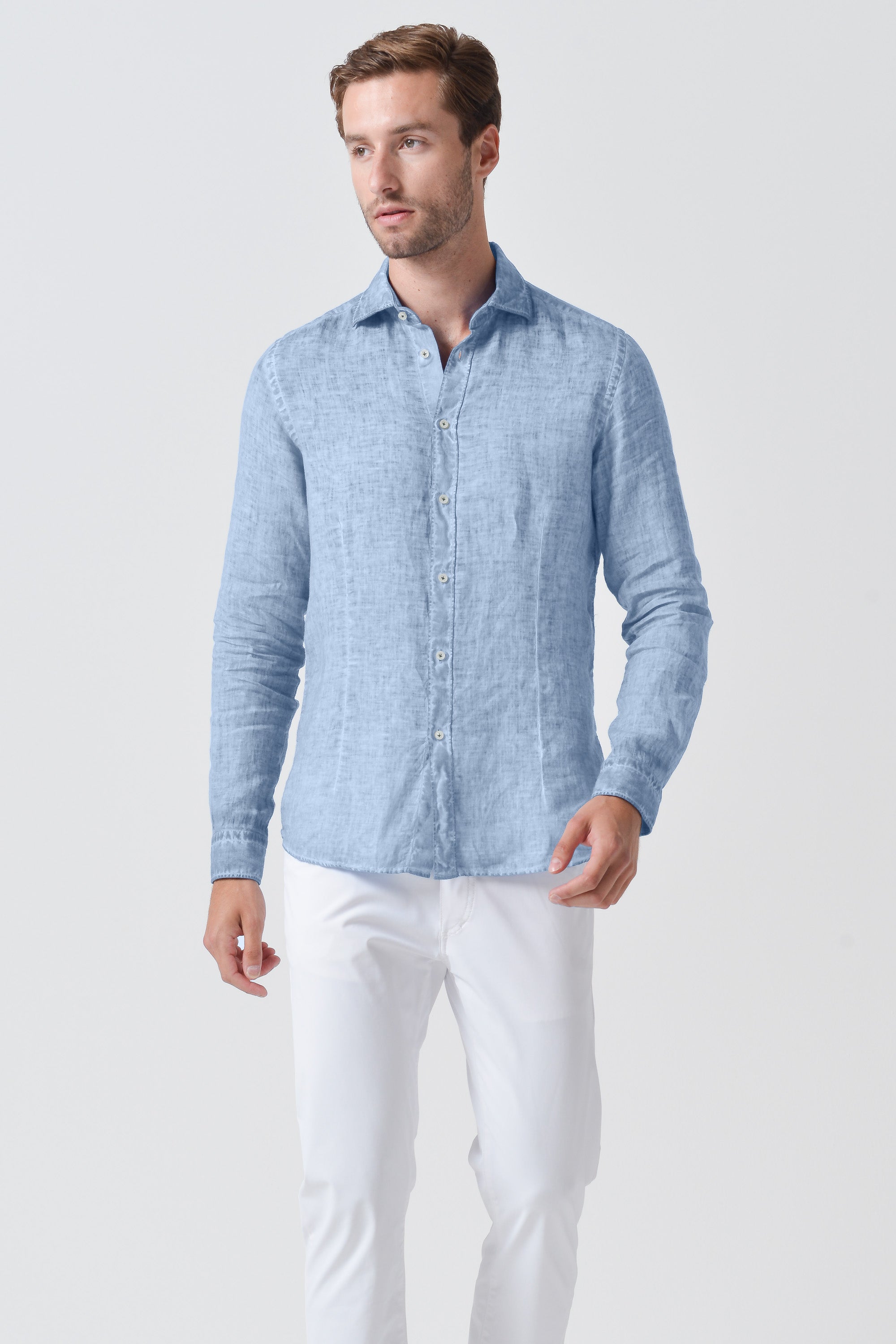 Slim Fit Linen Shirt - Fiji