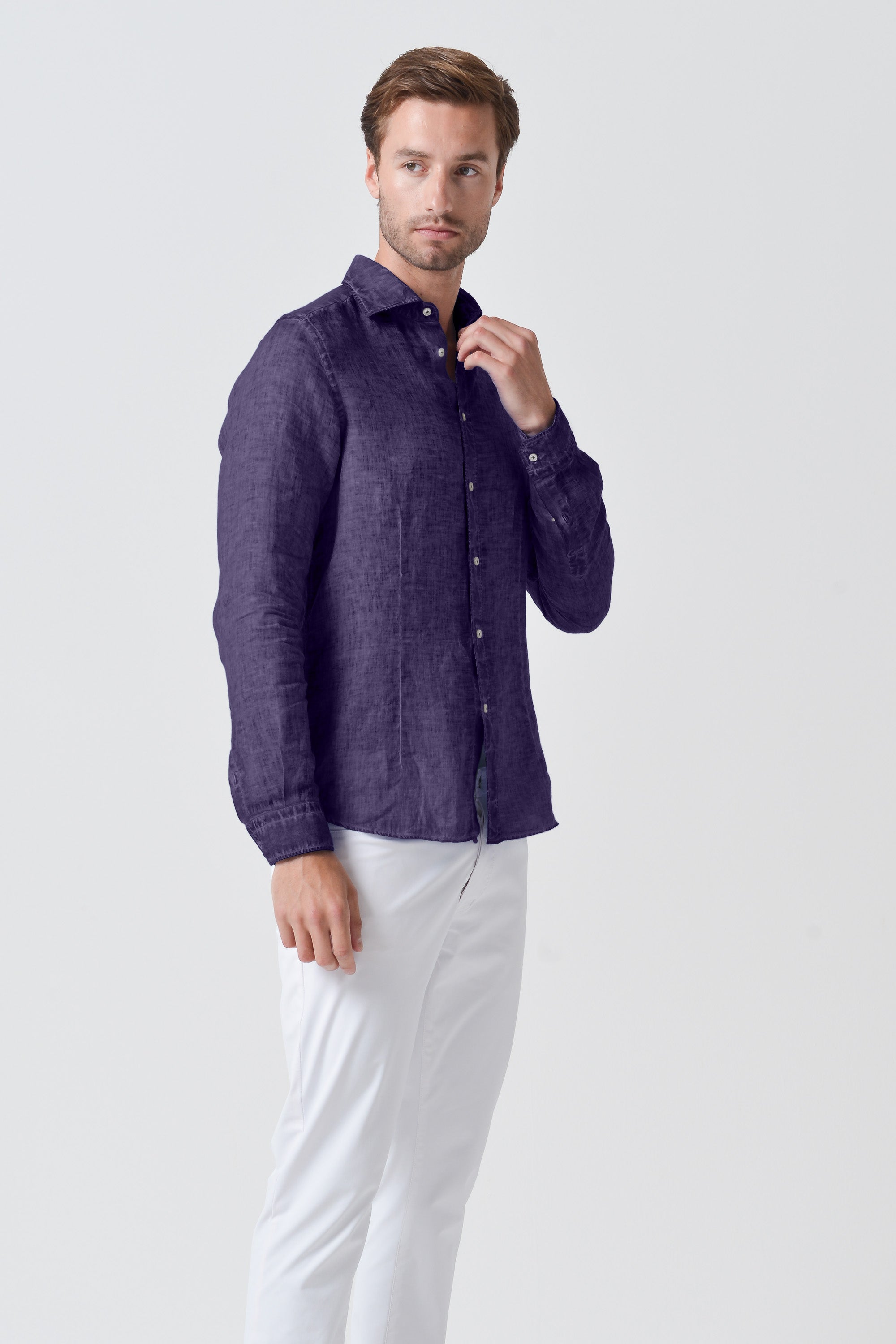 Slim Fit Linen Shirt - Mirto