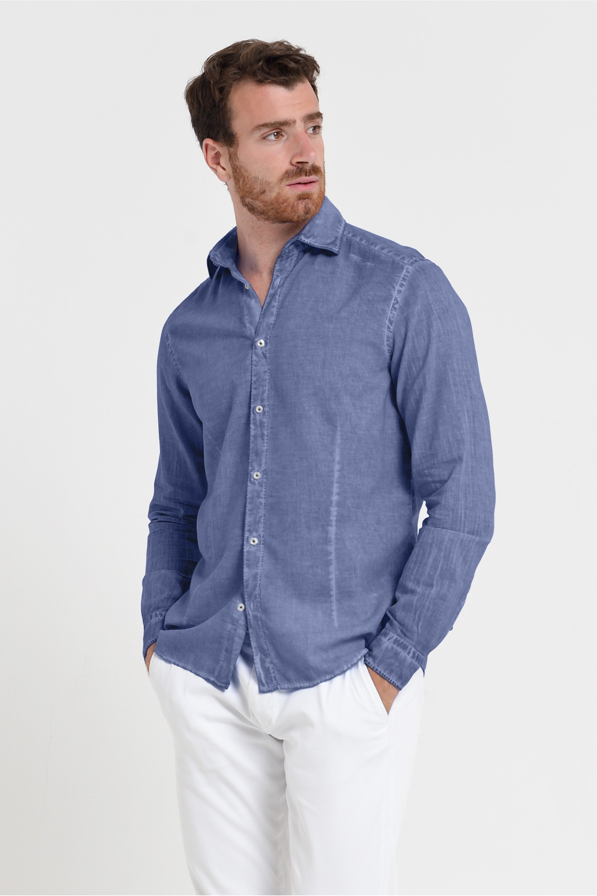Slim Fit Voile Shirt - Whale