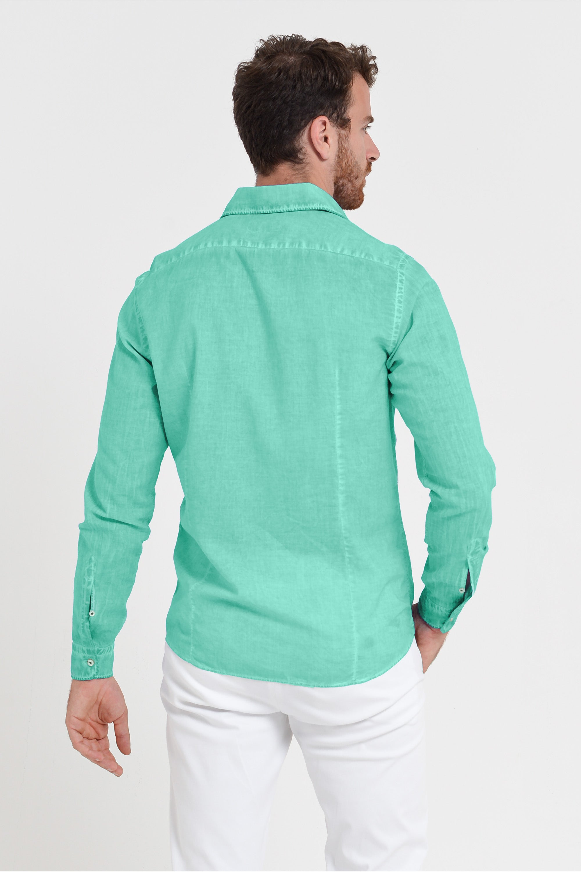Slim Fit Voile Shirt - Jungle