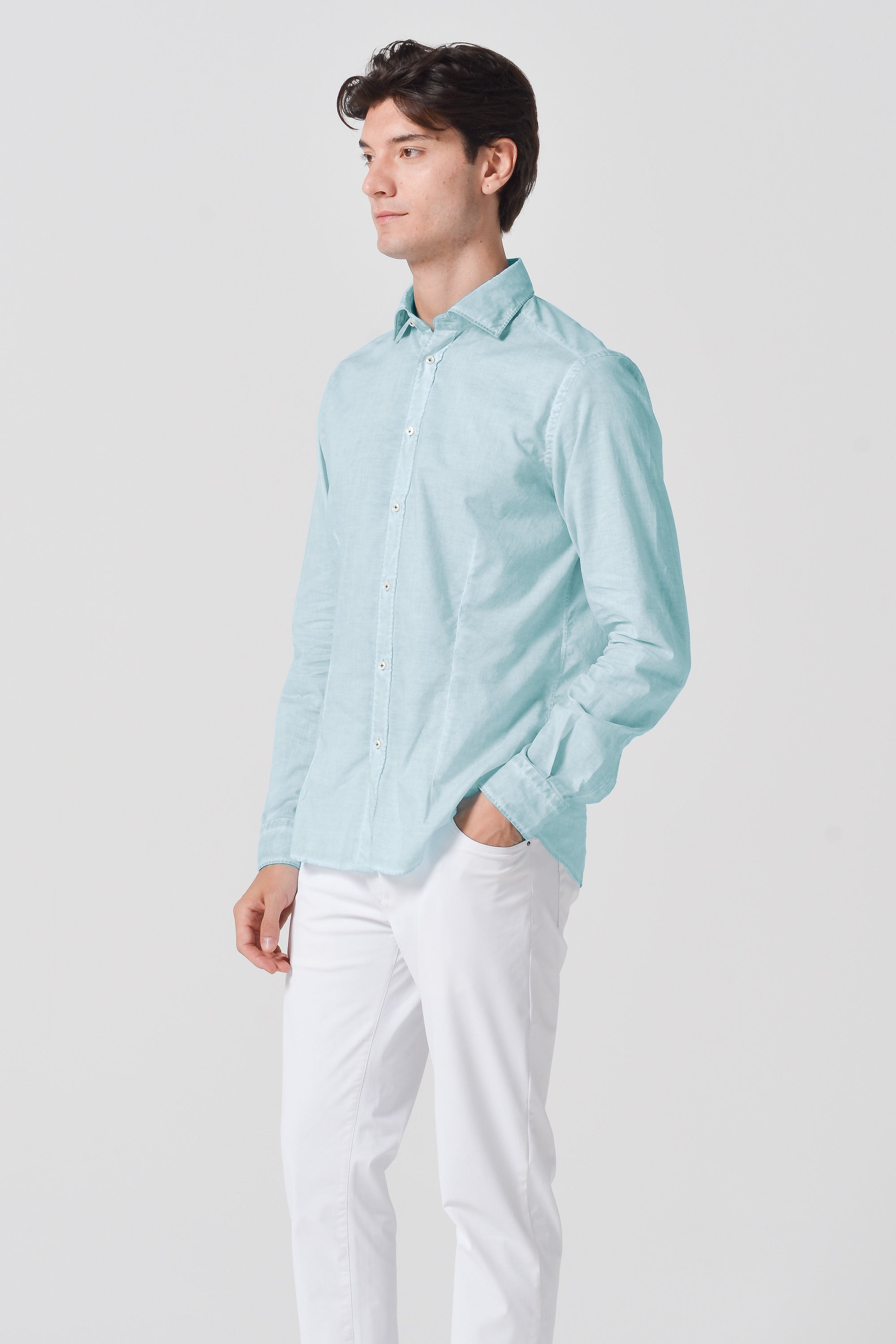 Slim Fit Voile Shirt - Barbados