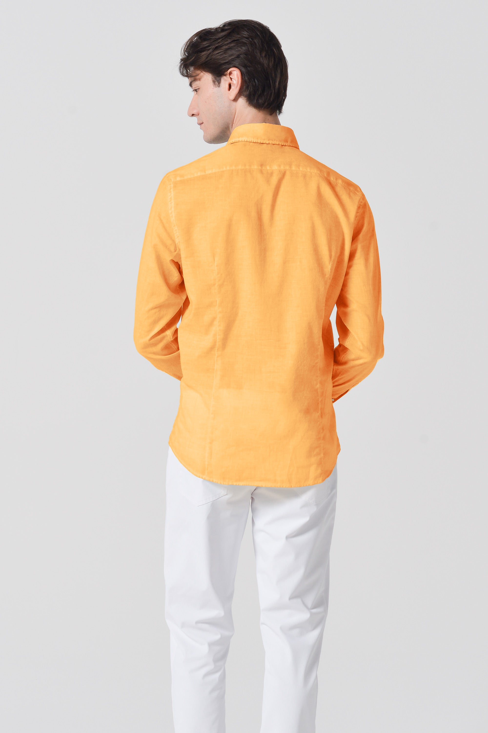 Camicia Slim Cotone Voile - Apricot