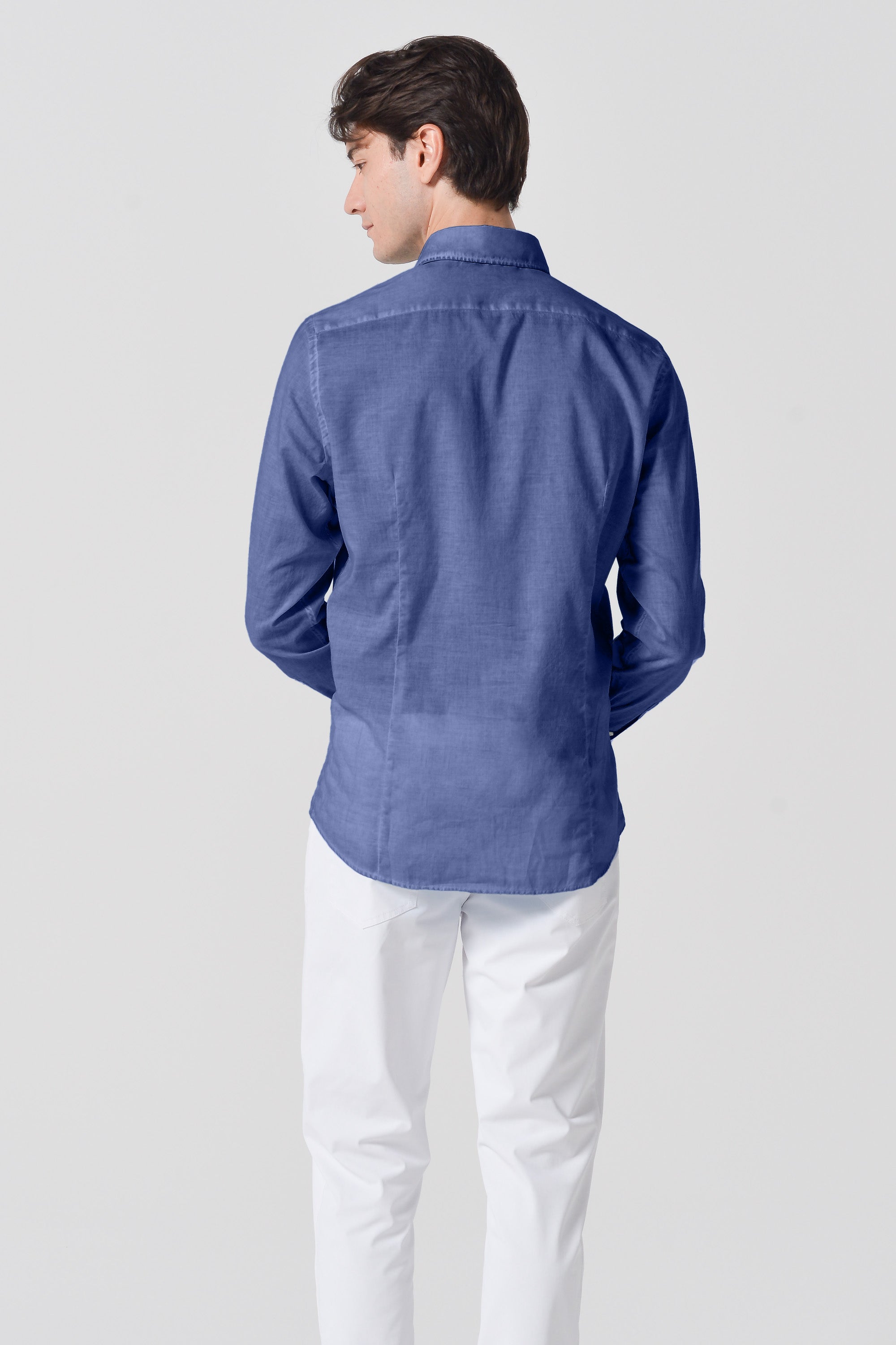 Camicia Slim Cotone Voile - Whale