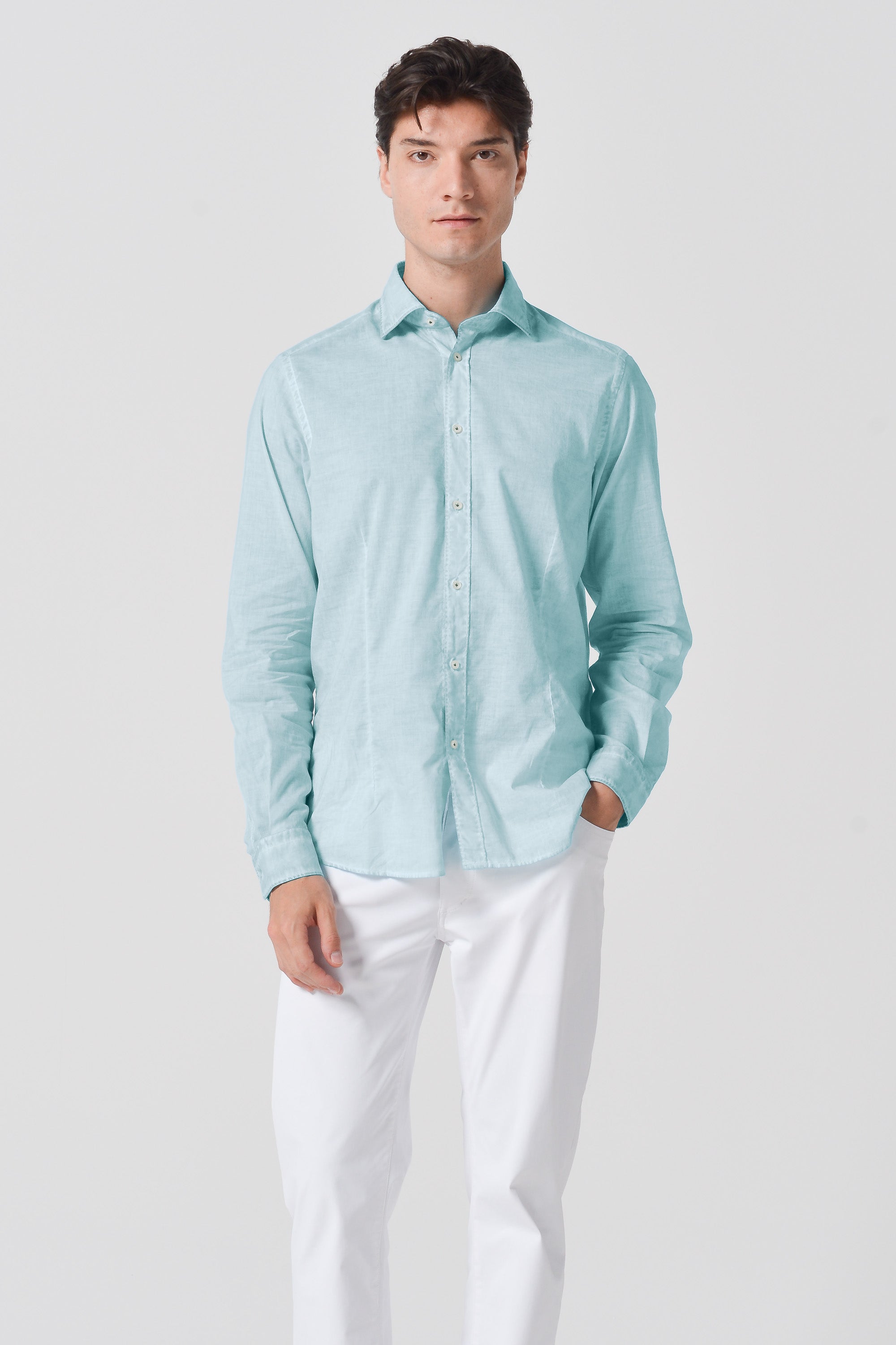 Slim Fit Voile Shirt - Barbados