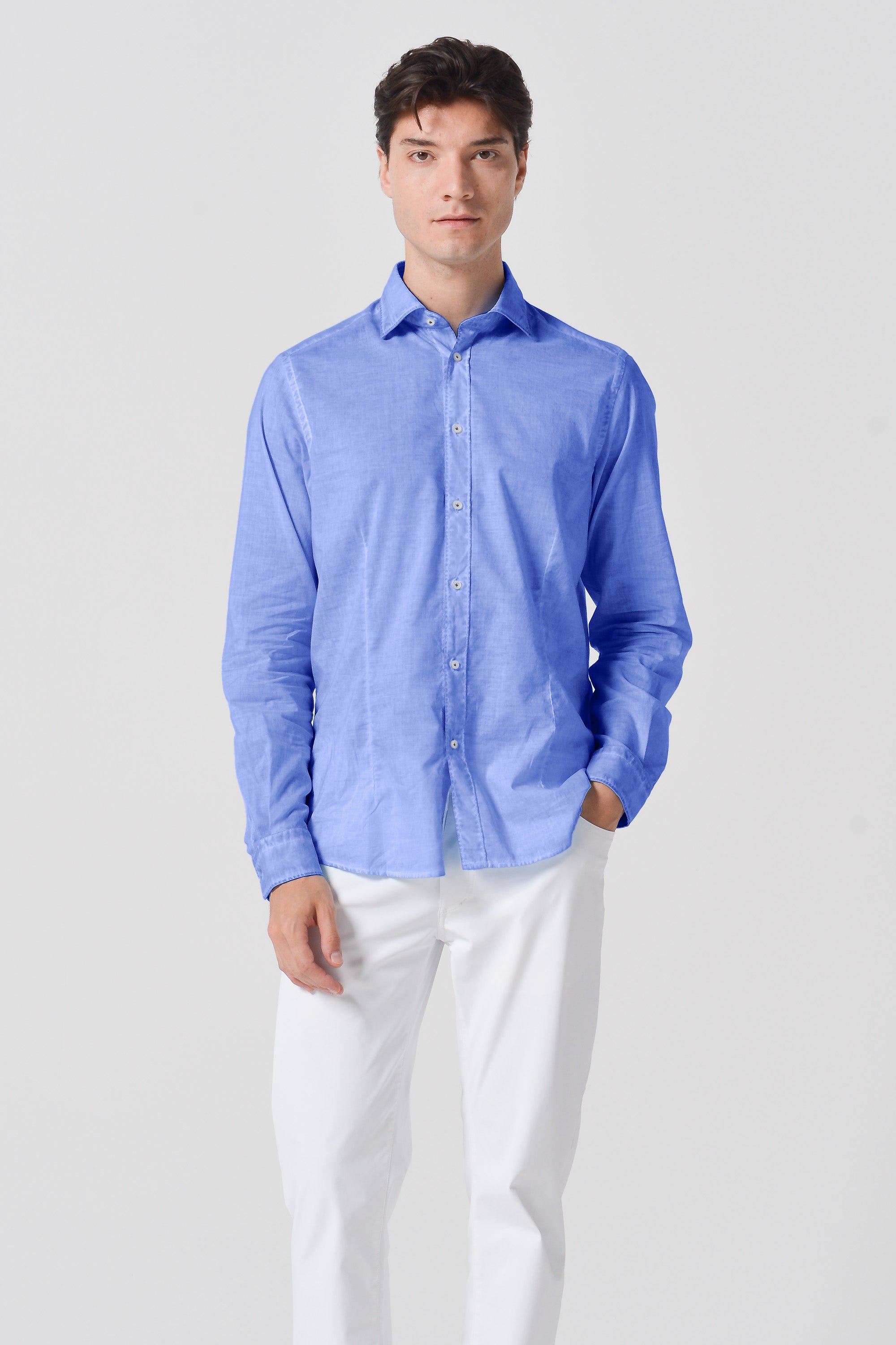 Camicia Slim Cotone Voile - Bay