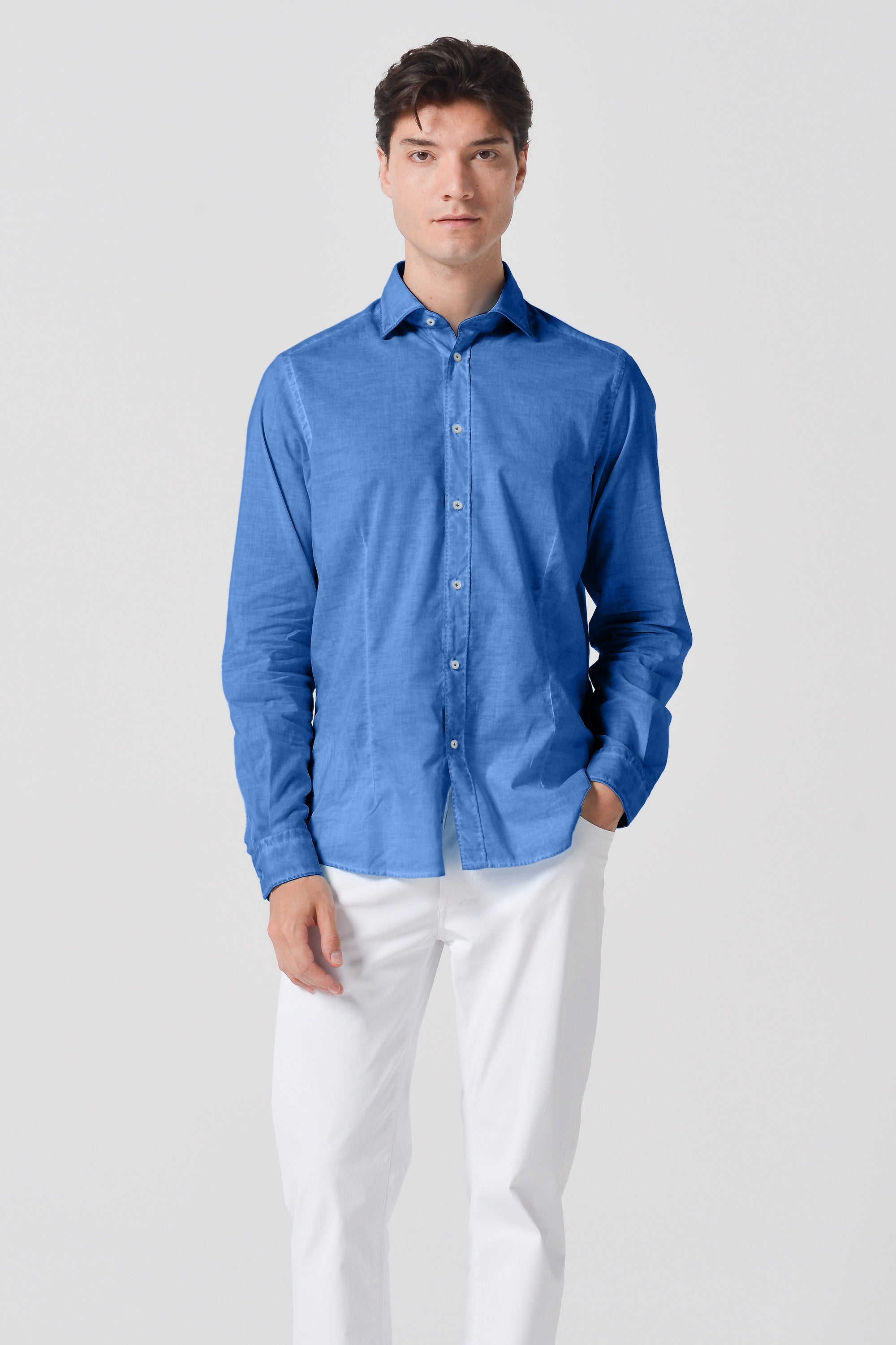 Slim Fit Voile Shirt - Oceano