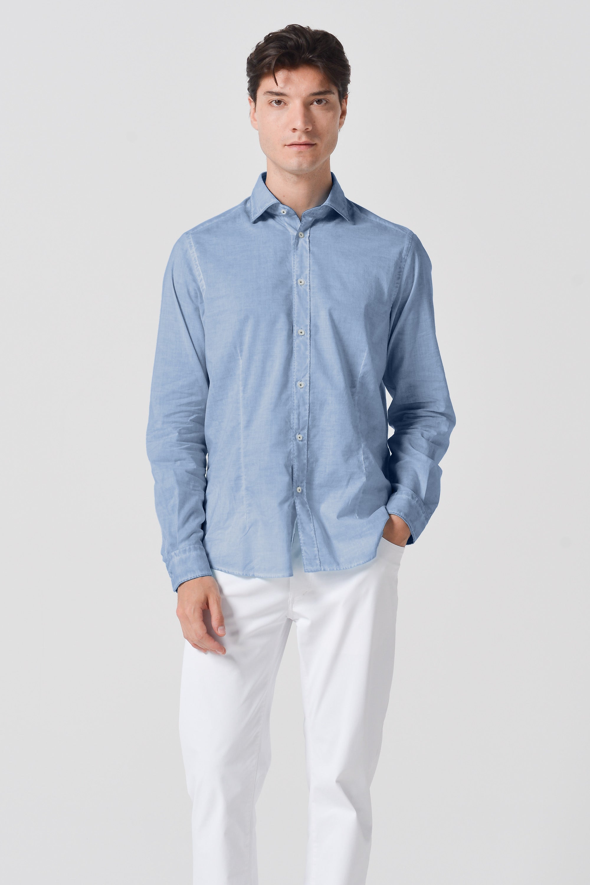 Slim Fit Voile Shirt - Polar