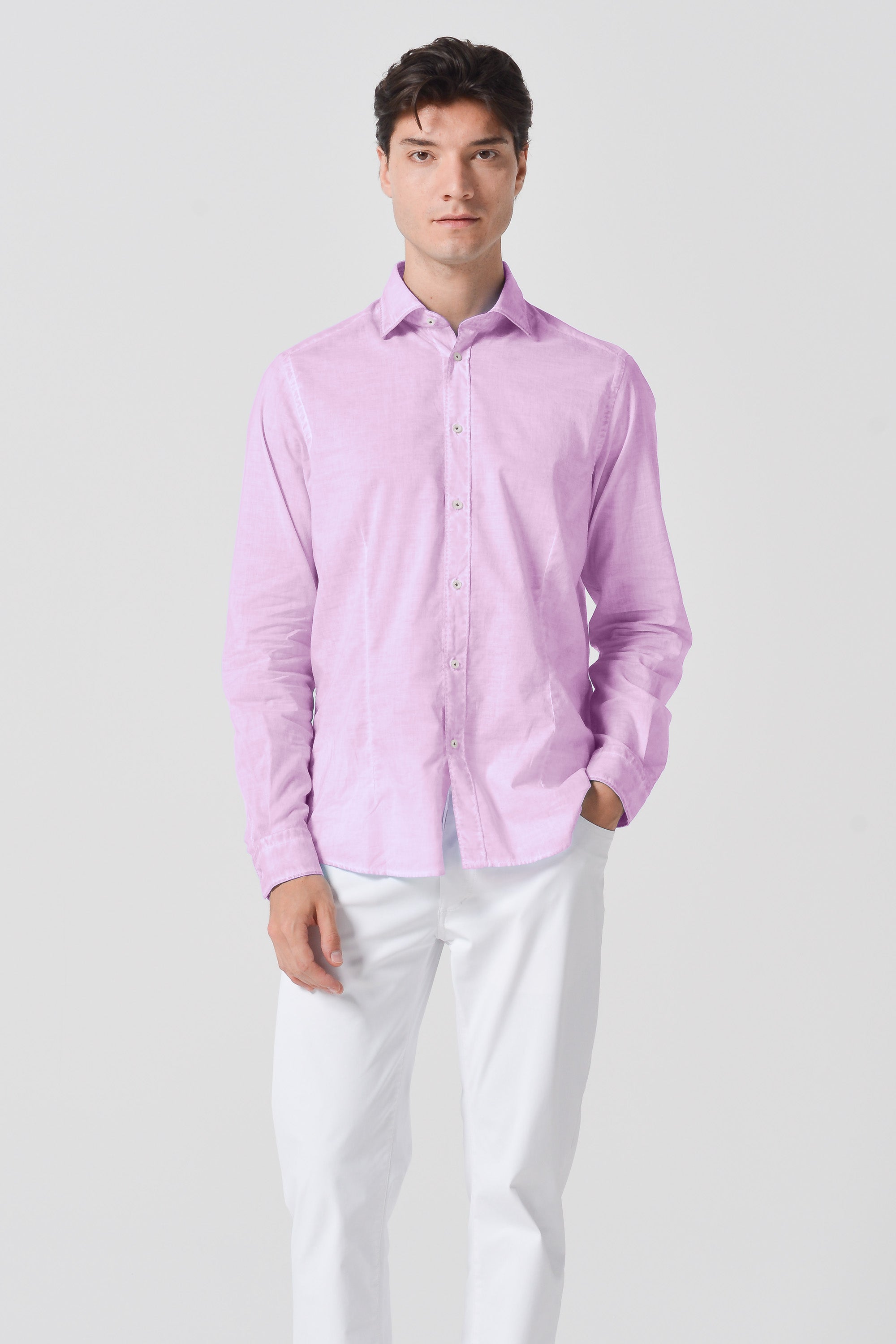 Slim Fit Voile Shirt - Quarzo