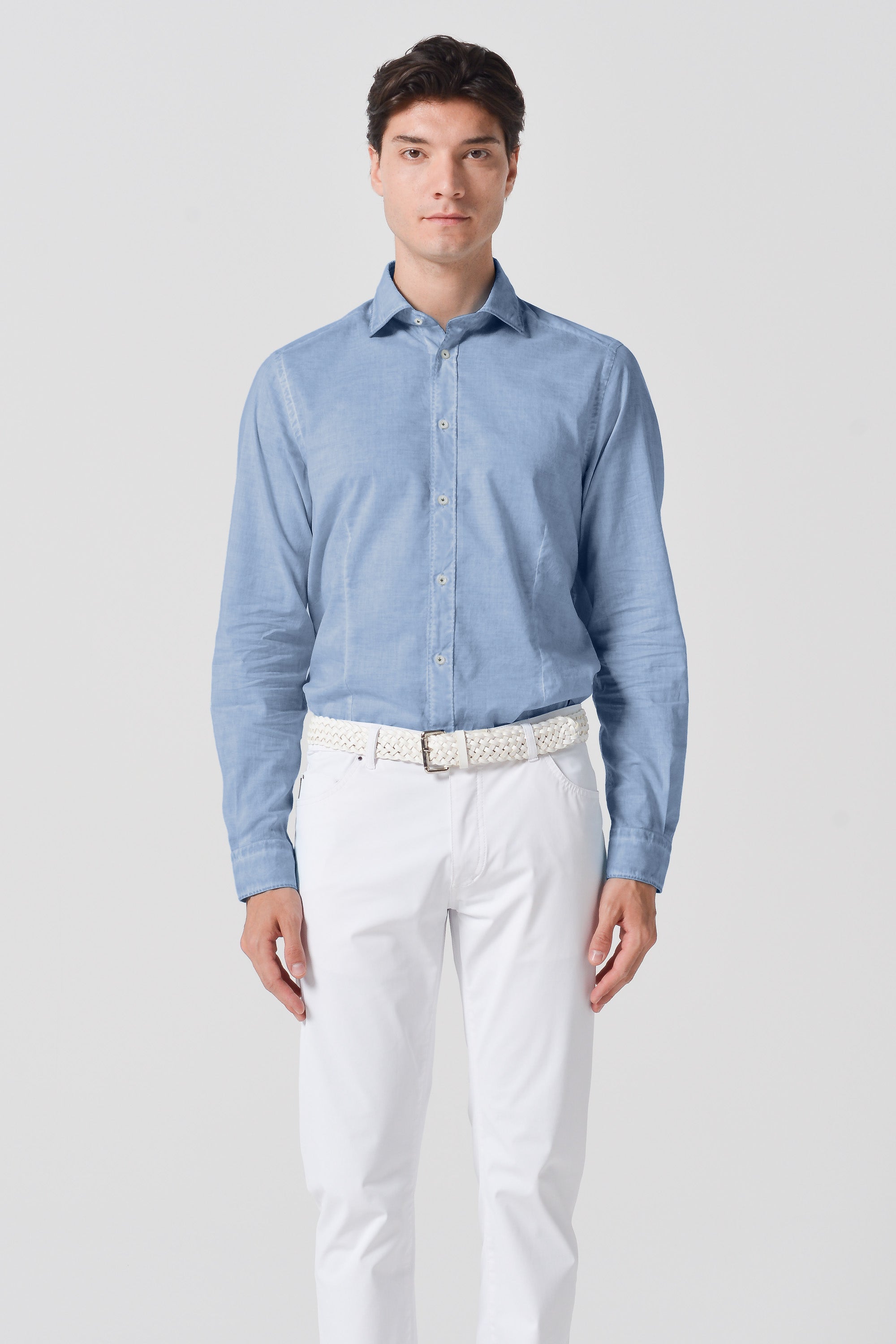 Slim Fit Voile Shirt - Polar