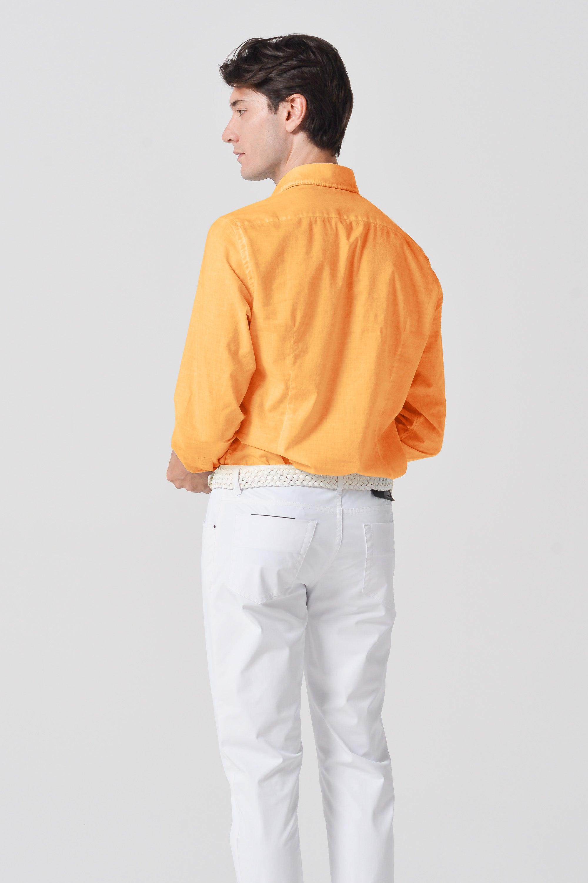 Camicia Slim Cotone Voile - Apricot