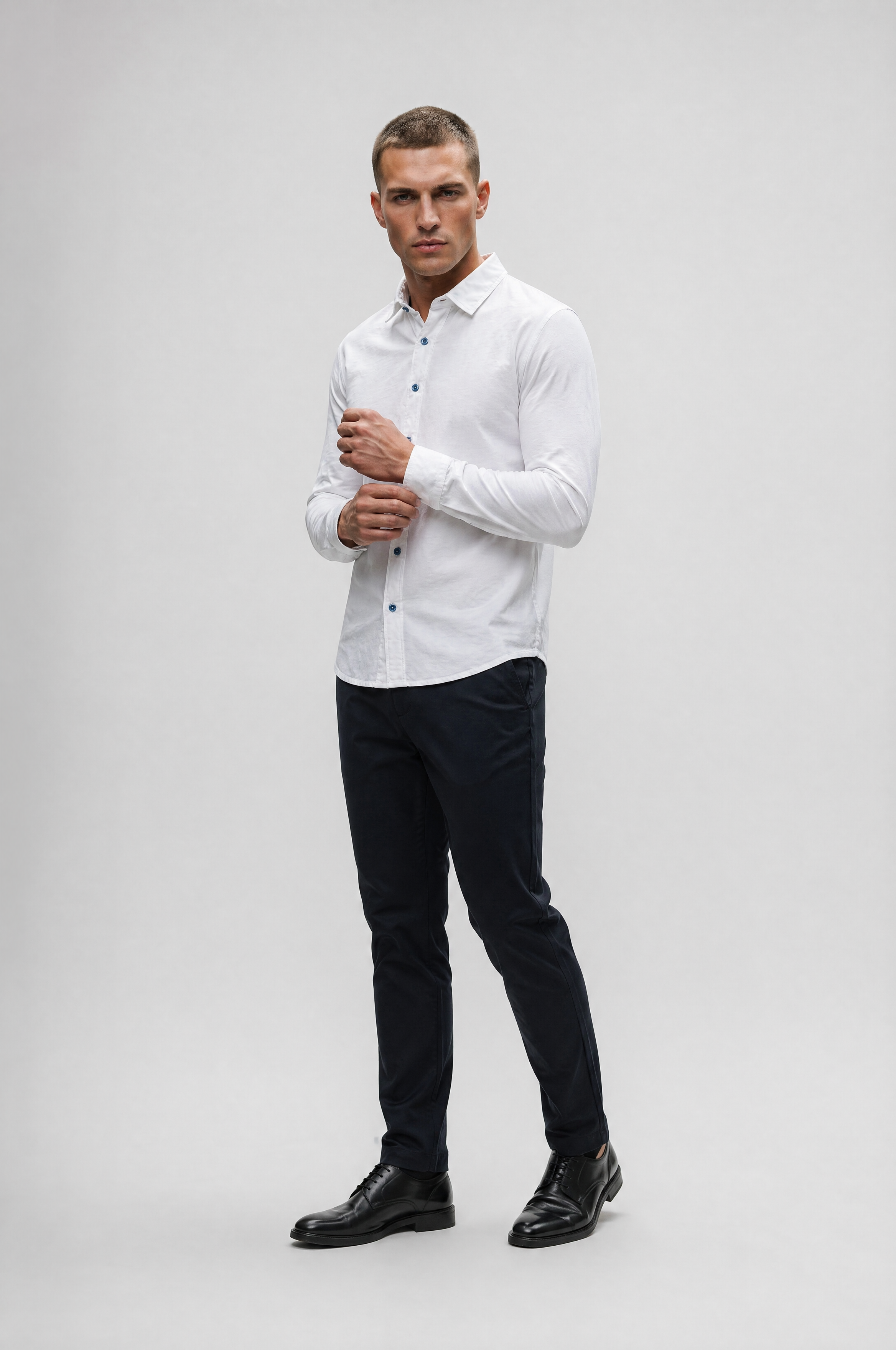 Cotton Jersey Shirt - White