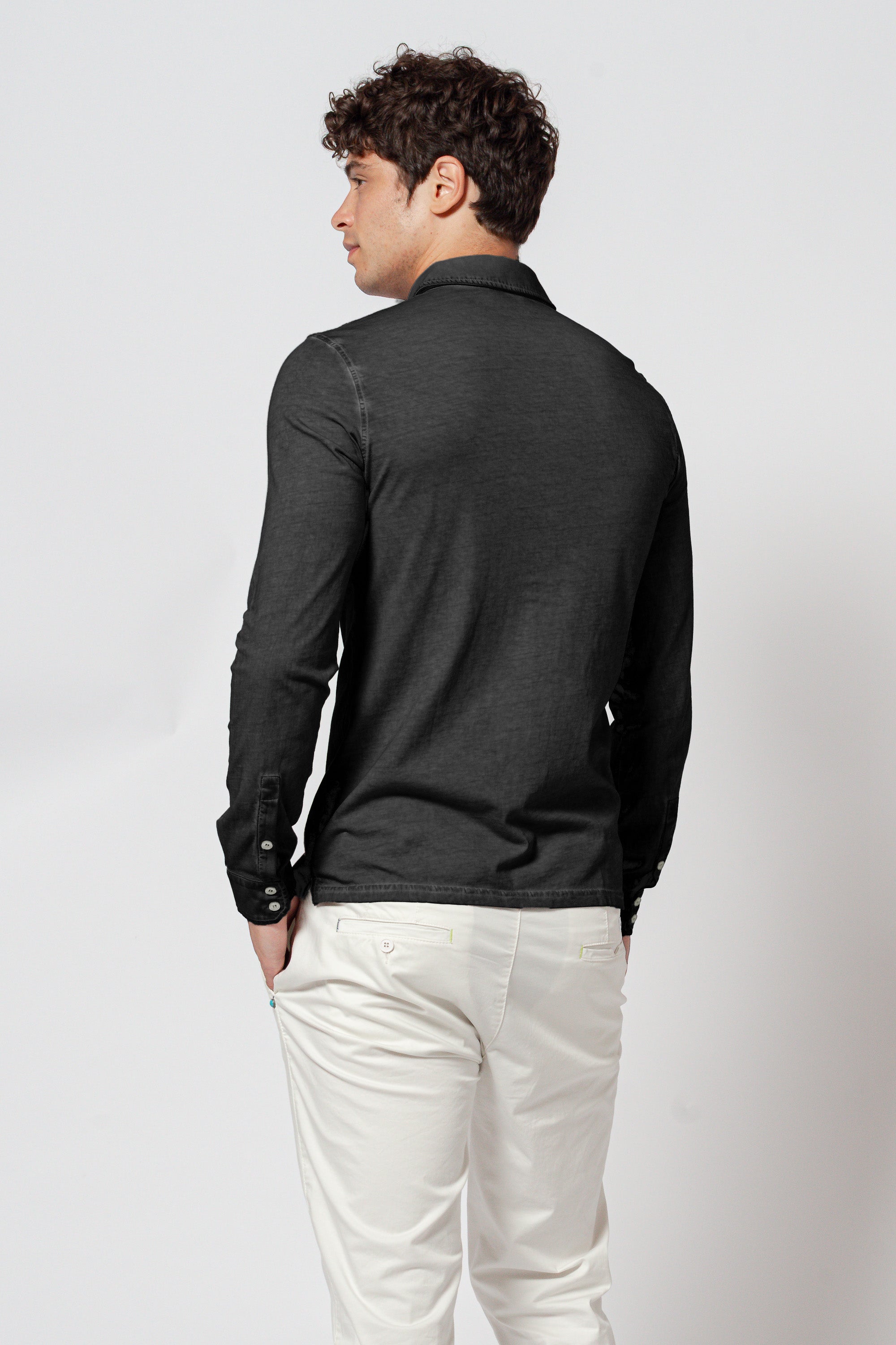 Cotton Jersey Shirt - Pietra