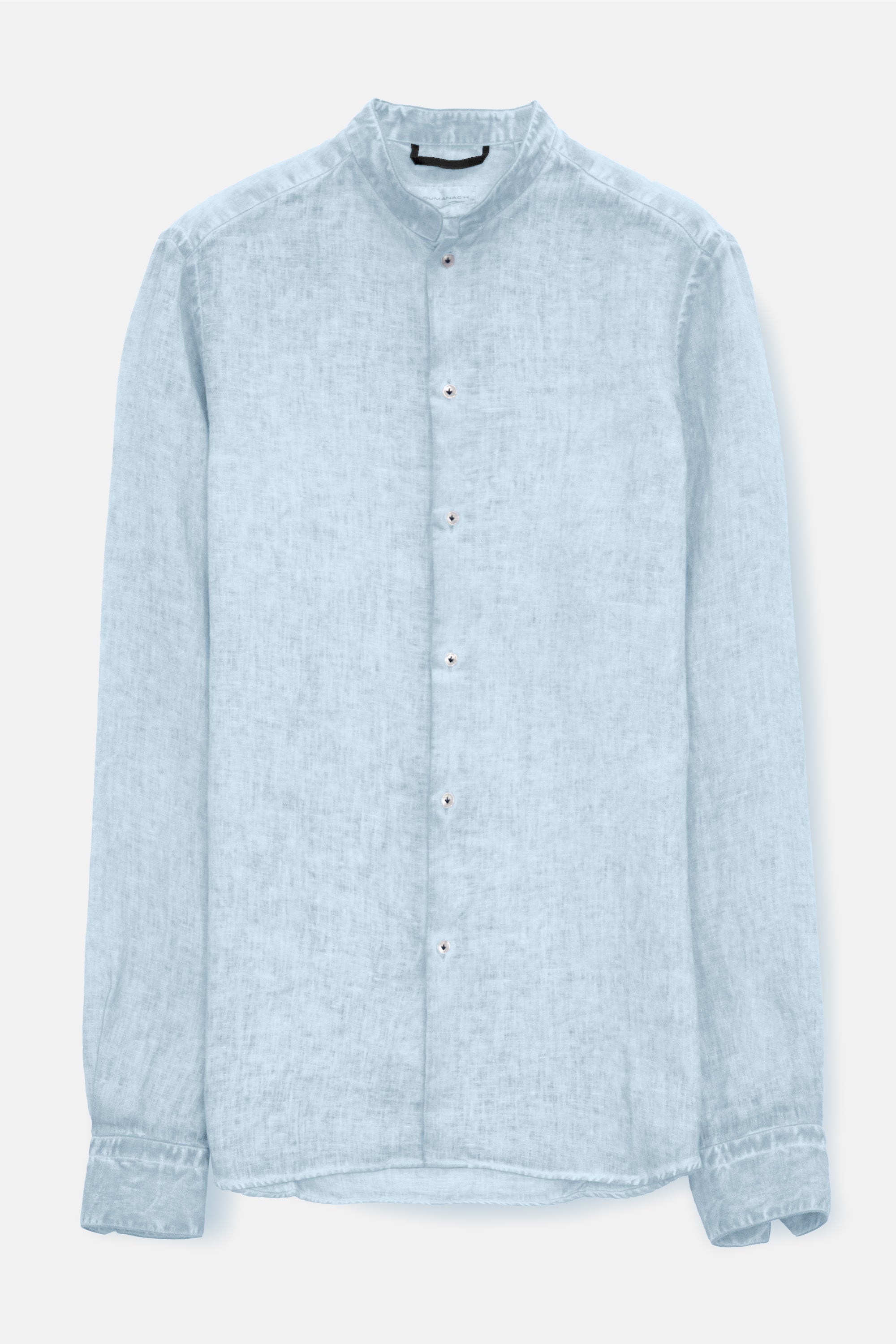 Banded Collar Linen Shirt - Anice