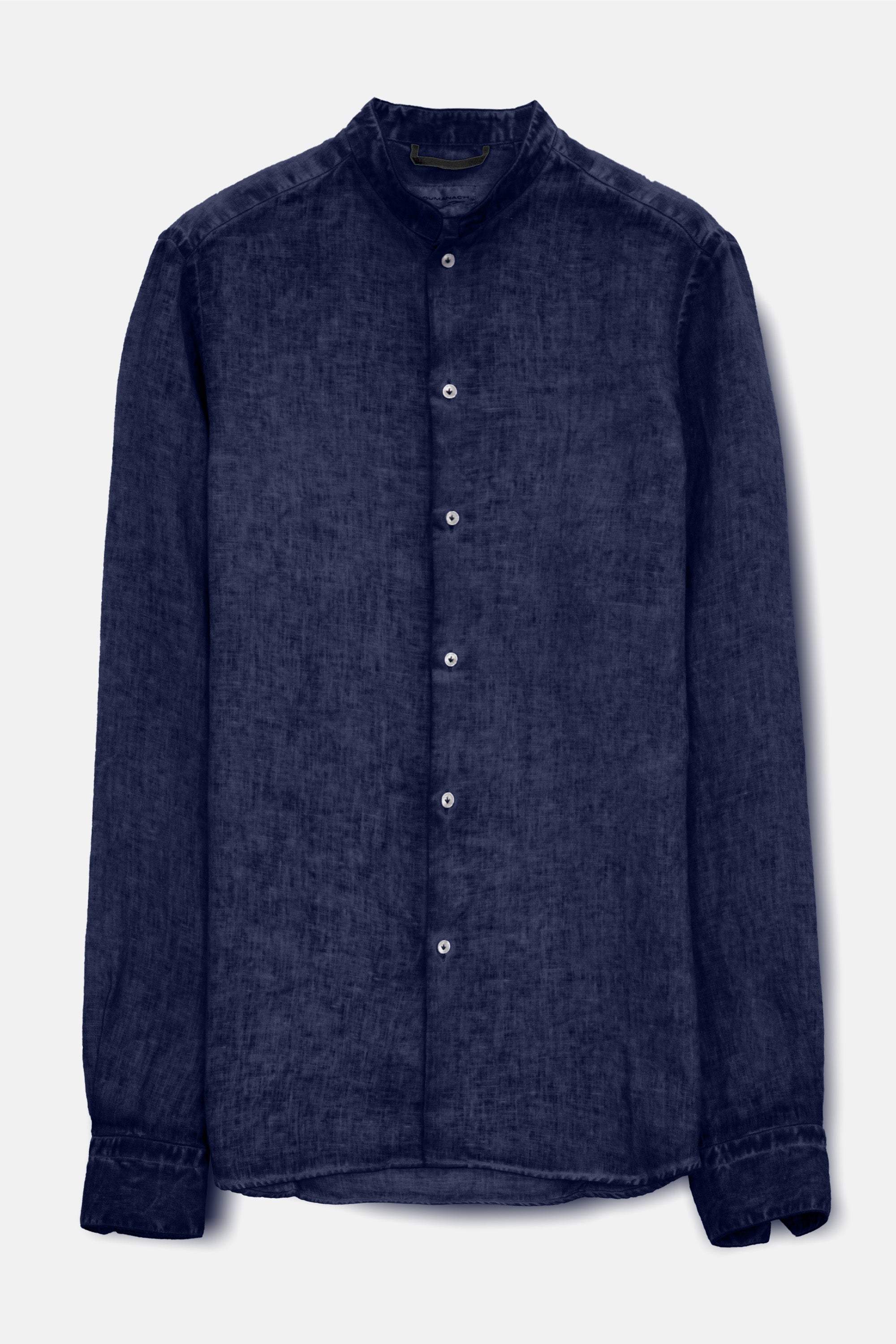 Camicia Lino Collo Coreana - Navy