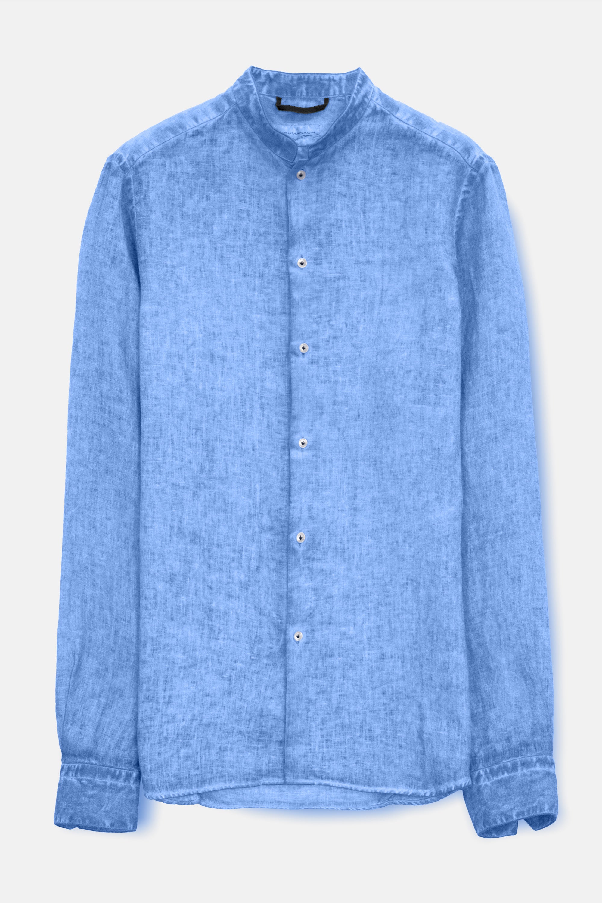 Banded Collar Linen Shirt - Santorini