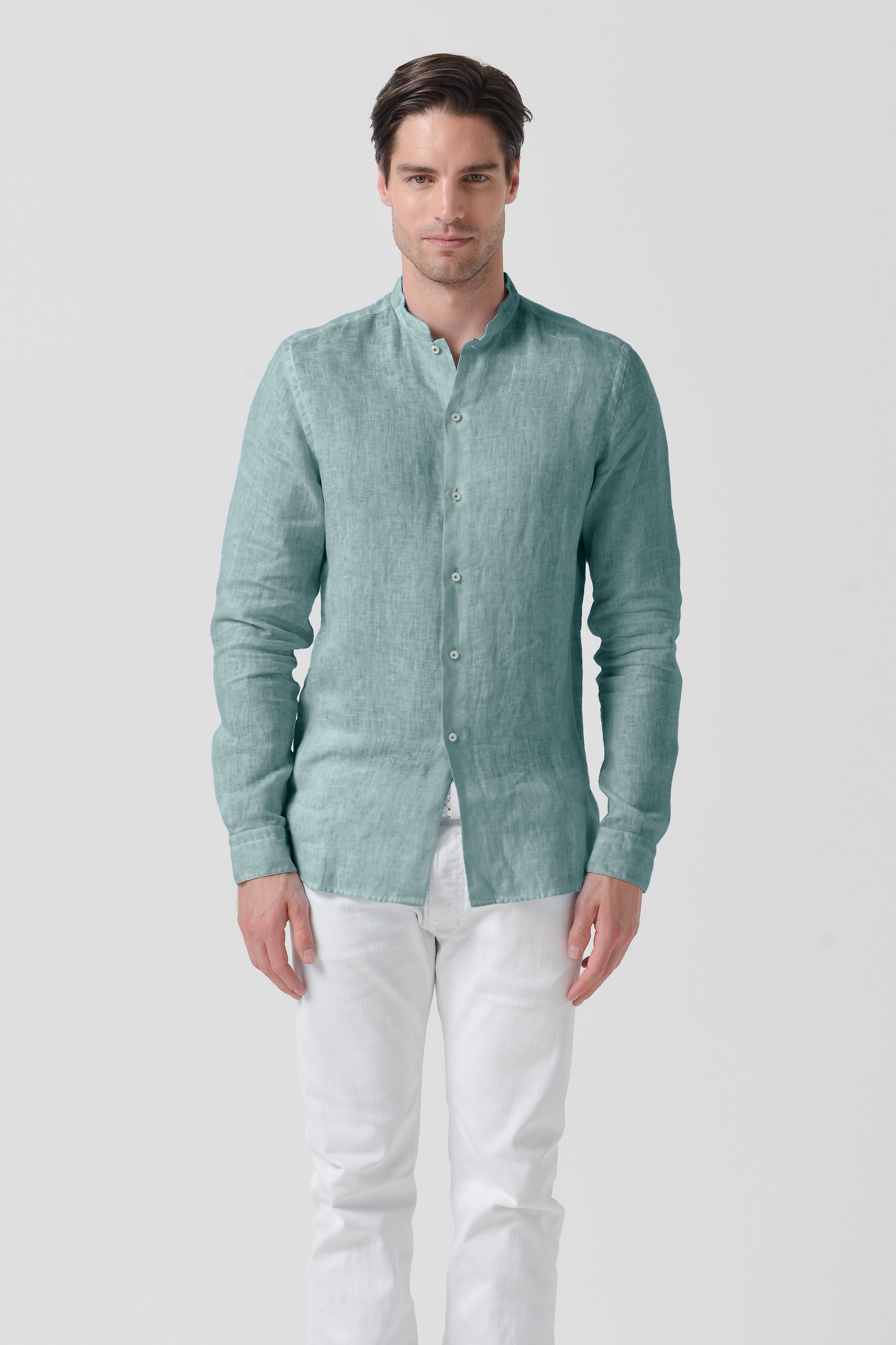Camicia Lino Collo Coreana - Shark