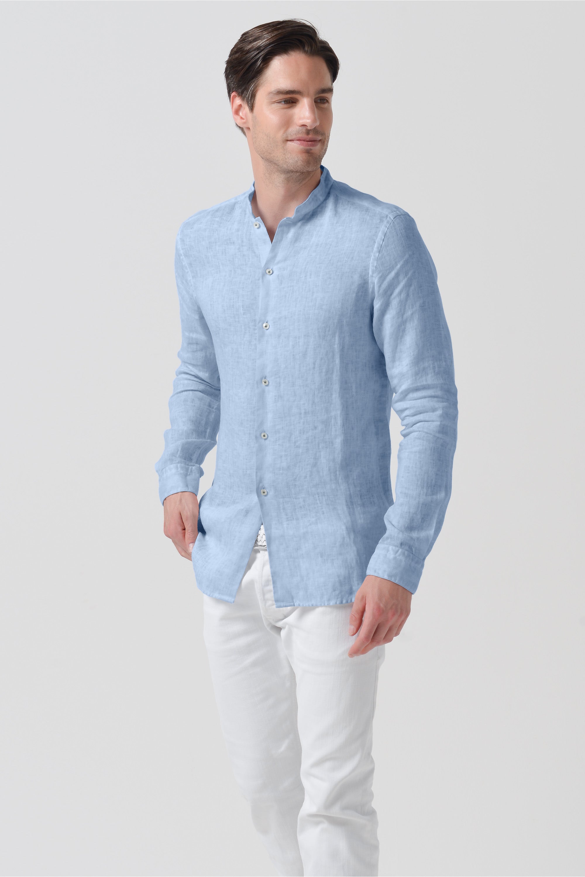 Camicia Lino Collo Coreana - Fiji