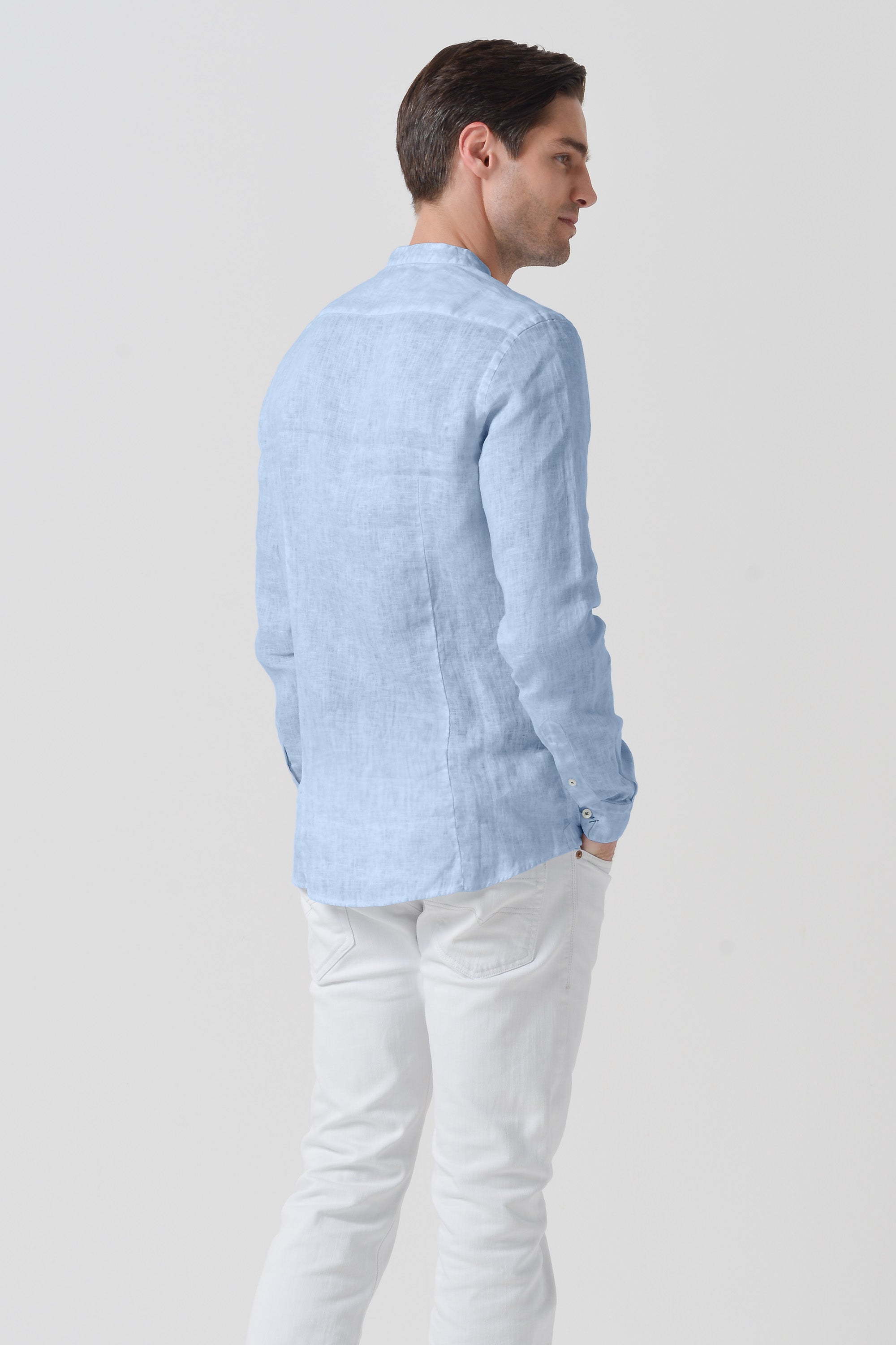 Camicia Lino Collo Coreana - Fiji