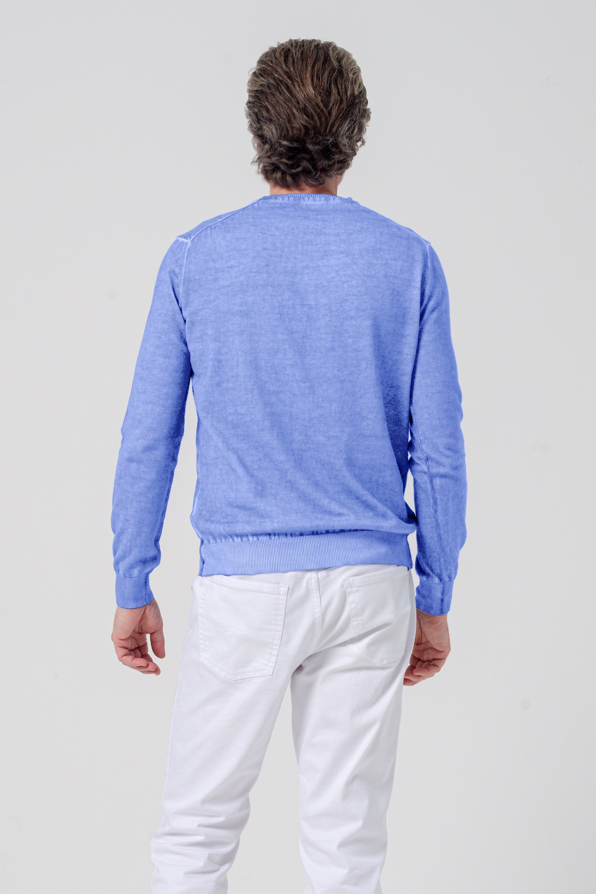 Lightweight Cotton Crew Neck Sweater - Bay