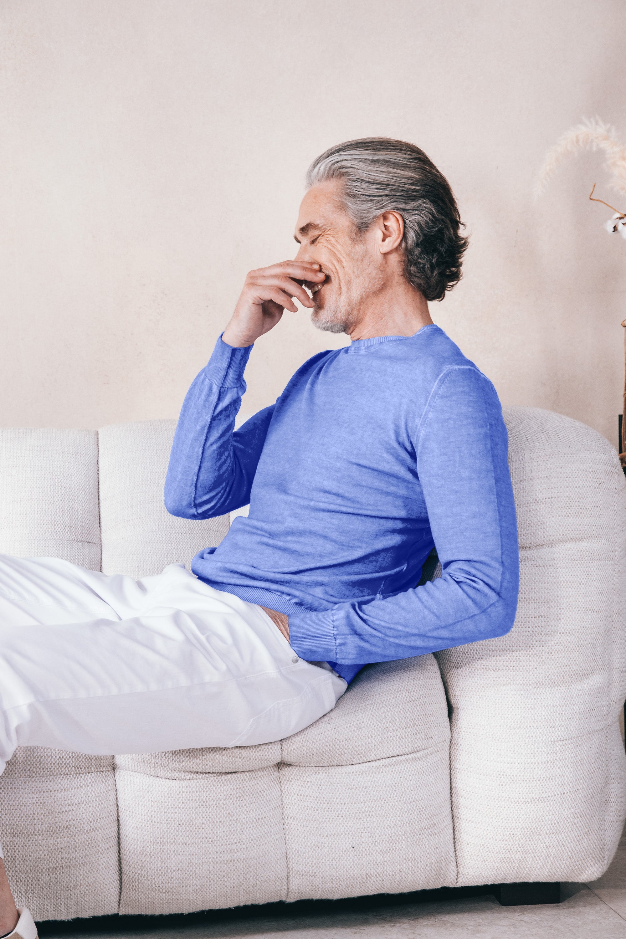 Lightweight Cotton Crew Neck Sweater - Bay