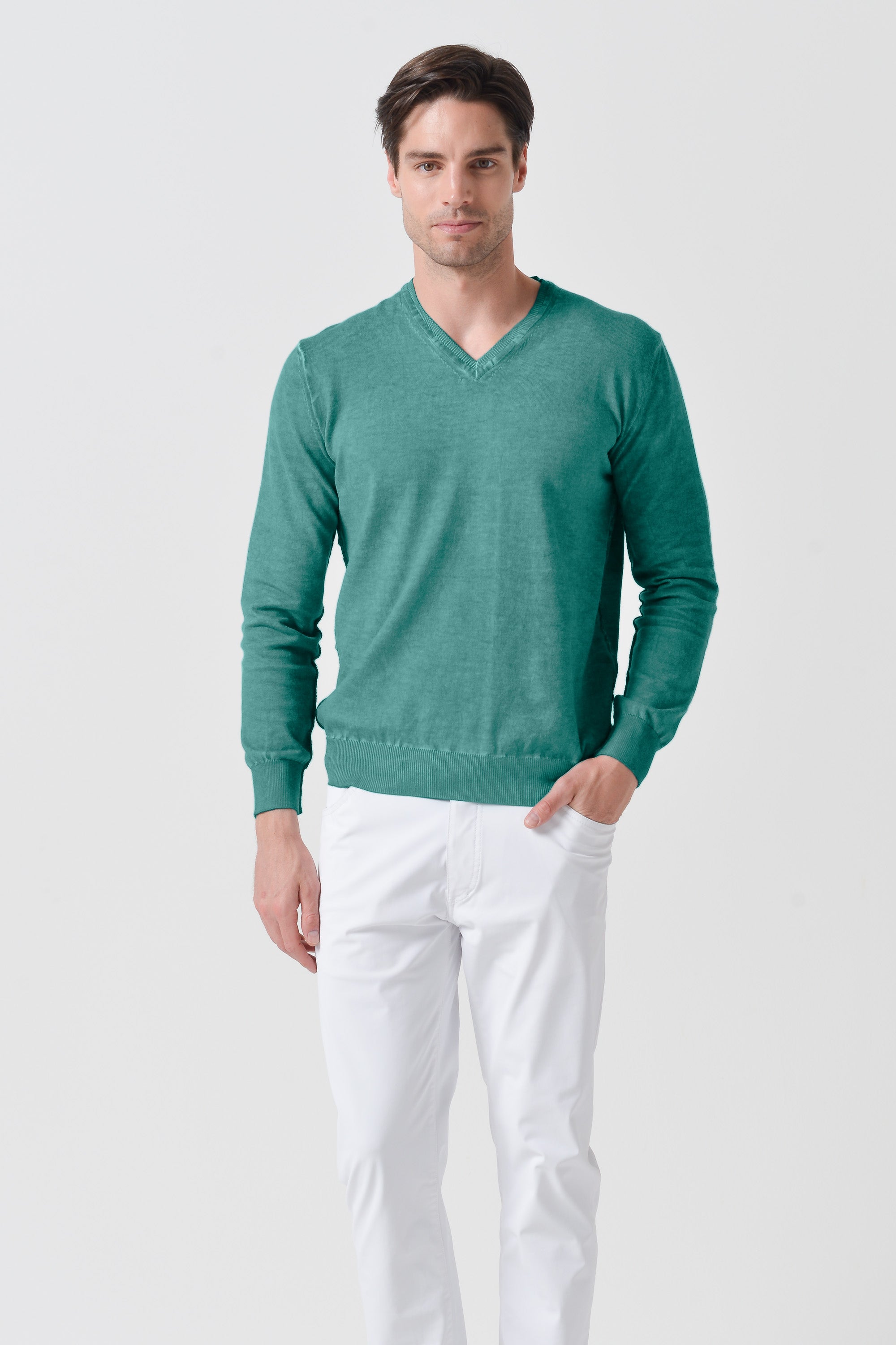 V-Neck Knit - Bahama