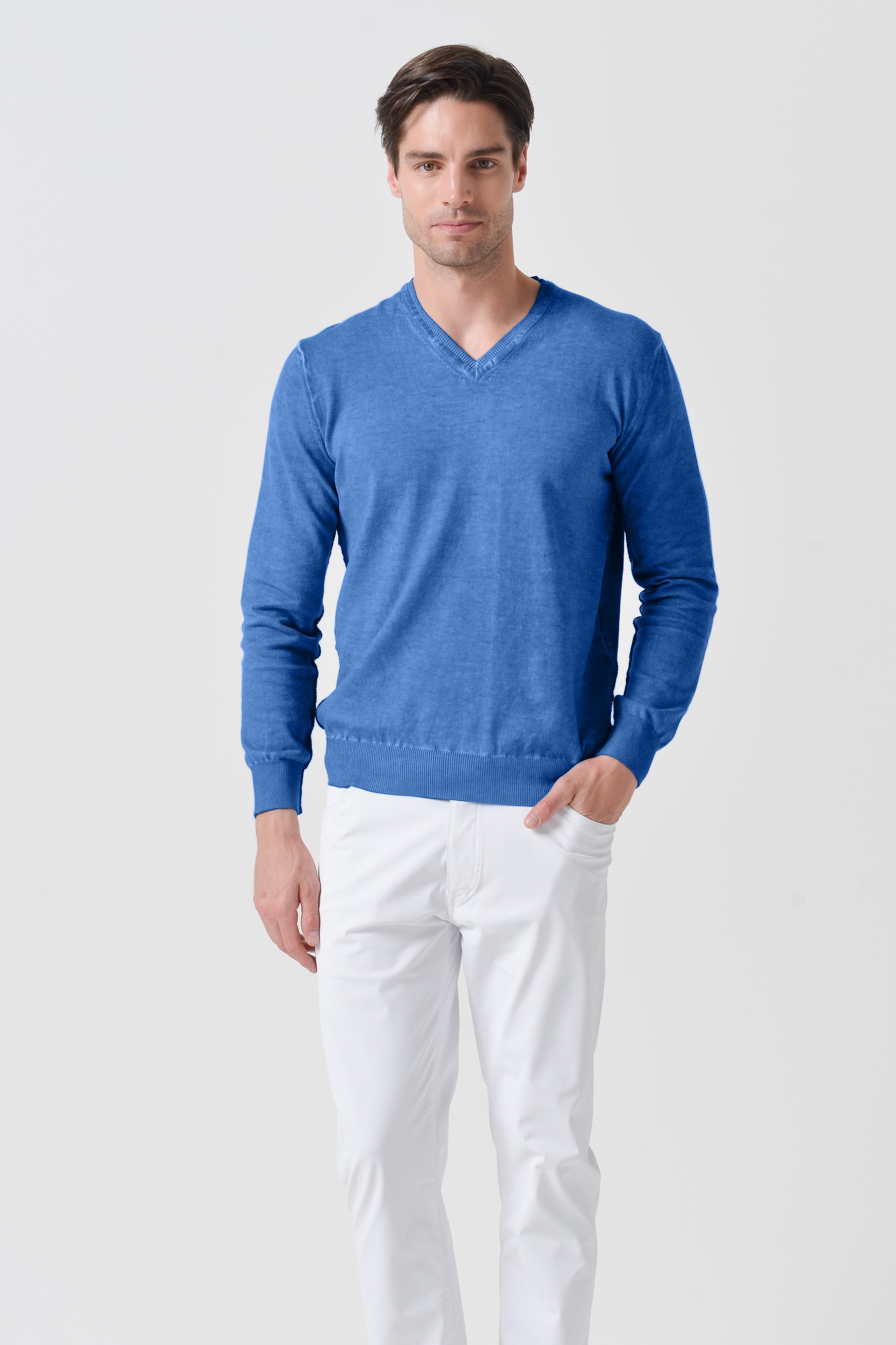 V-Neck Knit - Oceano