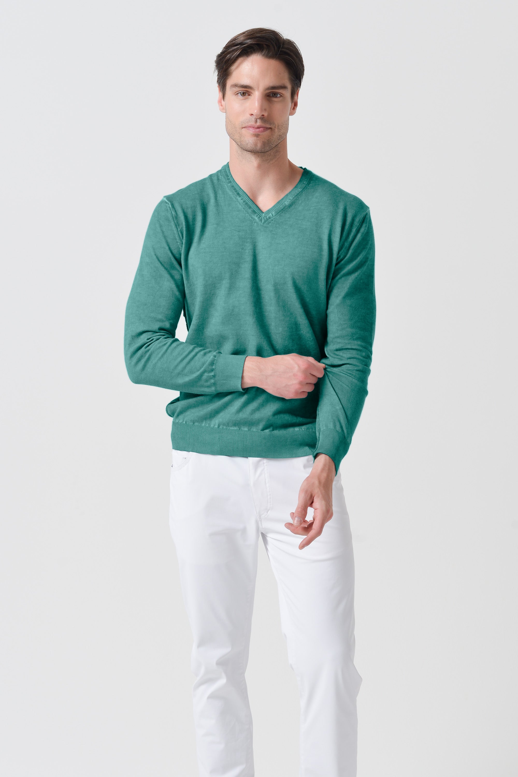 Maglia Scollo-V Cotone - Bahama