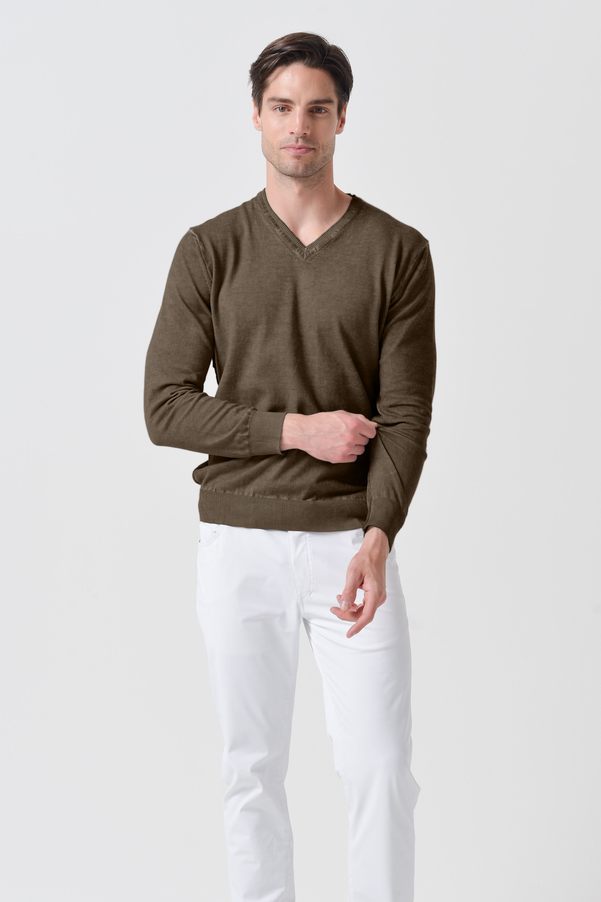 V-Neck Knit - Cocco