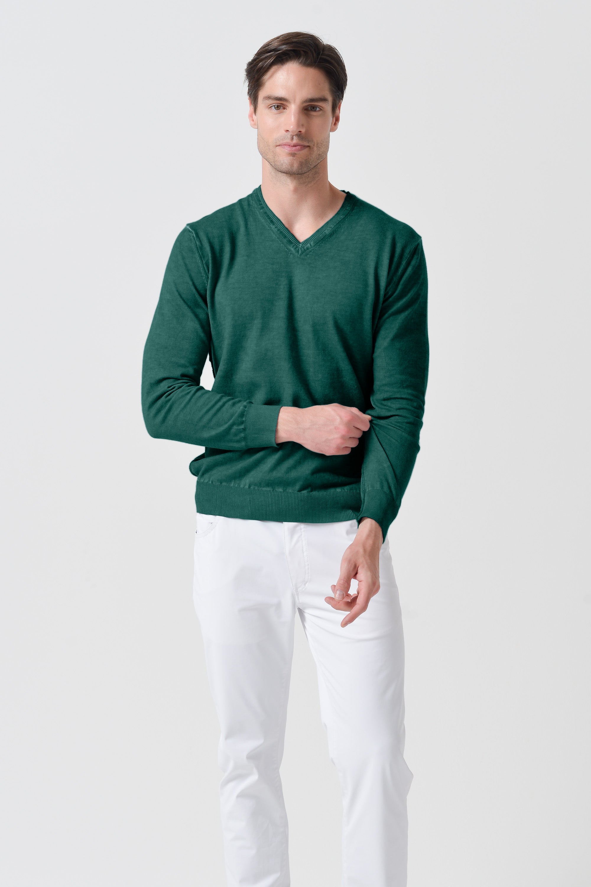 V-Neck Knit - Lagoon