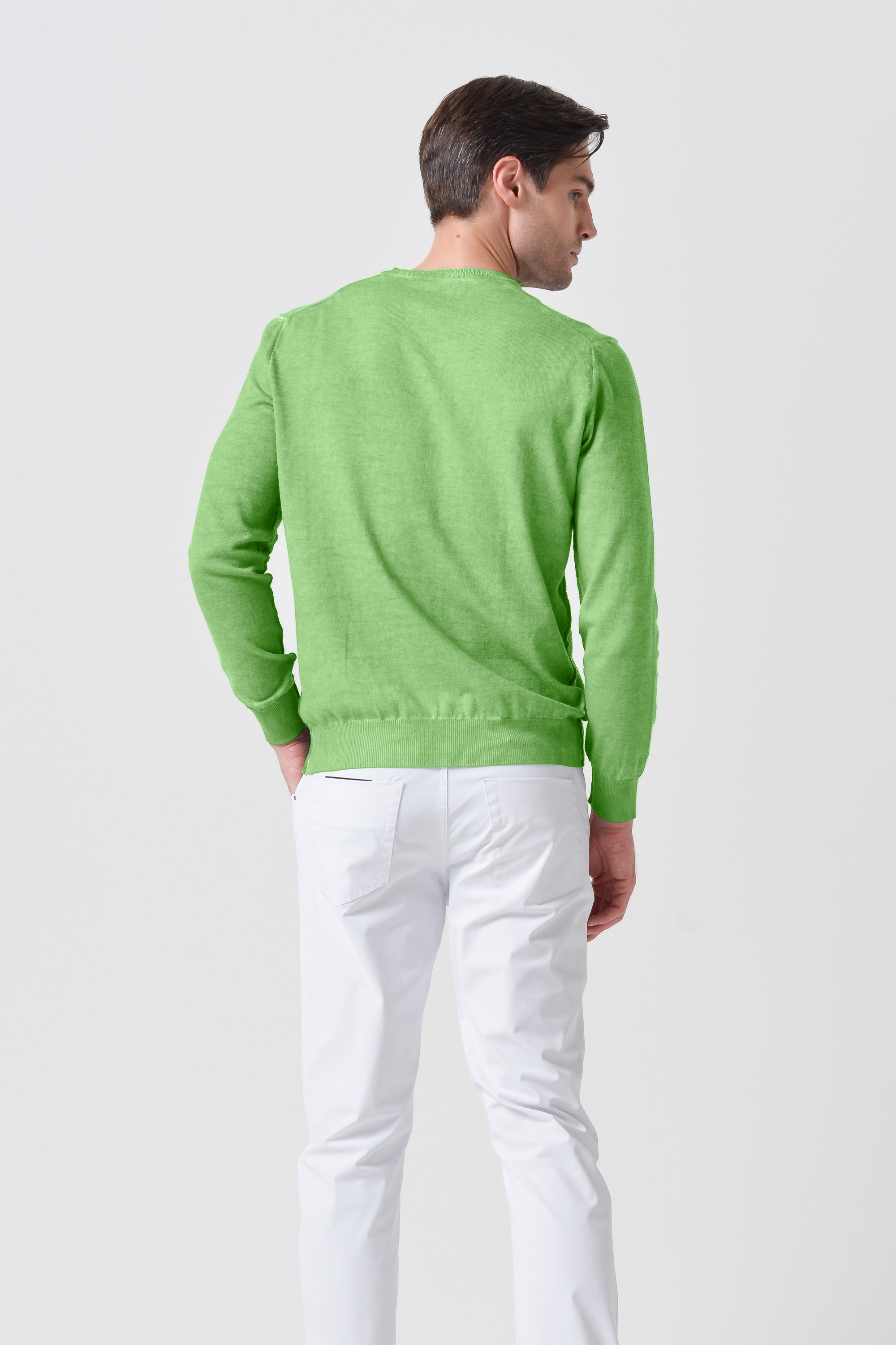 Maglia Scollo-V Cotone - Edera