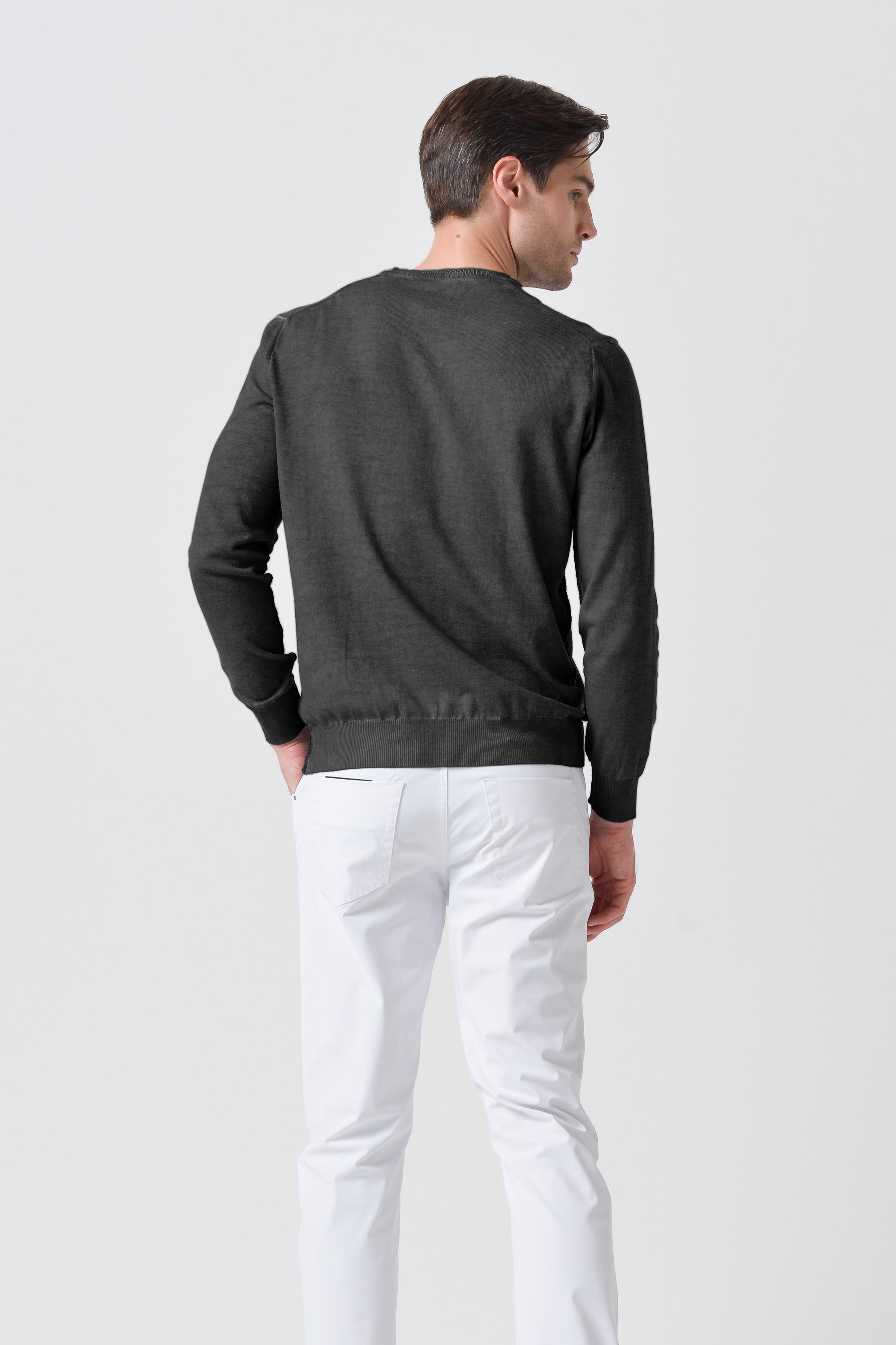 V-Neck Knit - Pietra