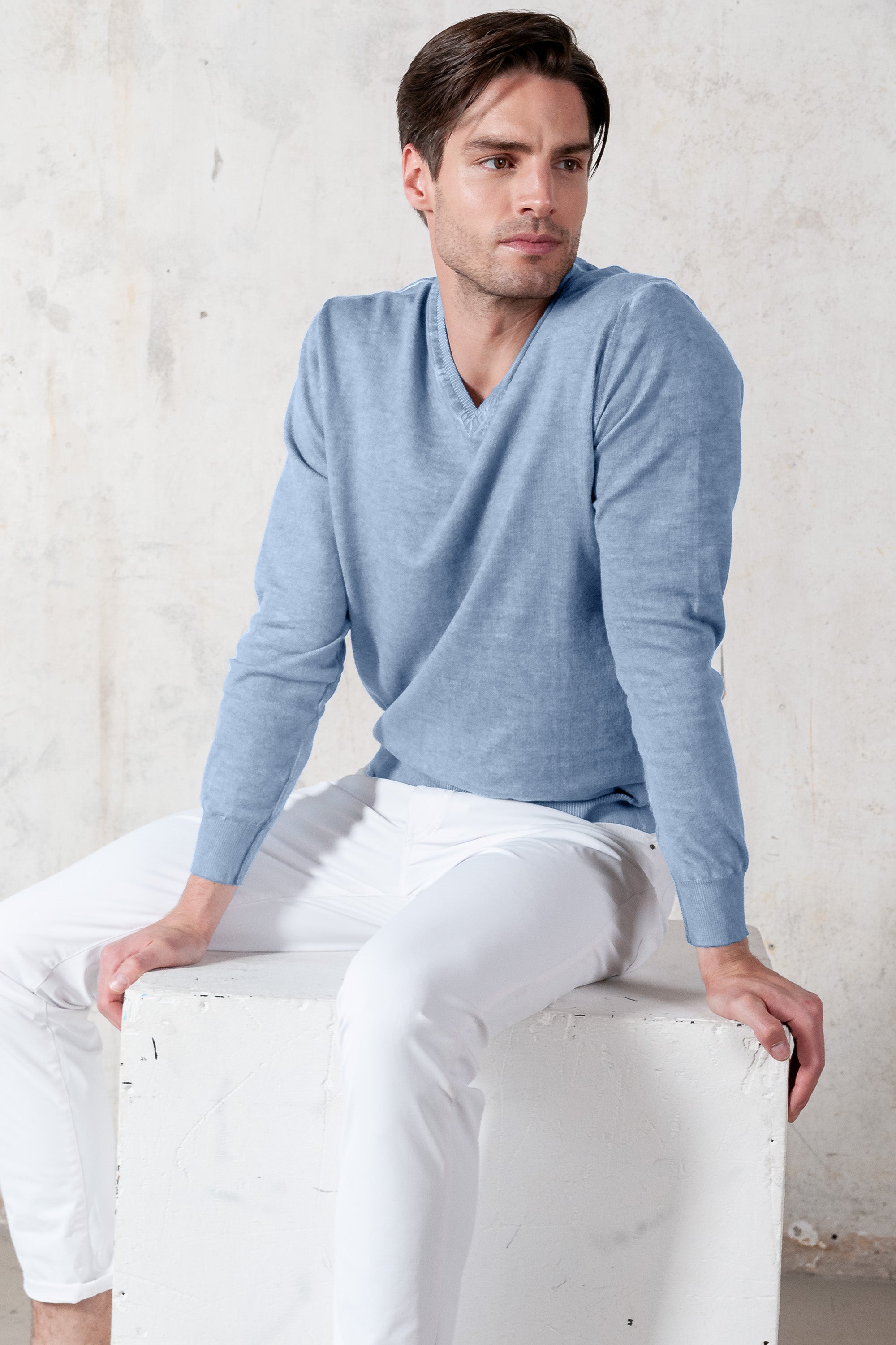 Maglia Scollo-V Cotone - Fiji