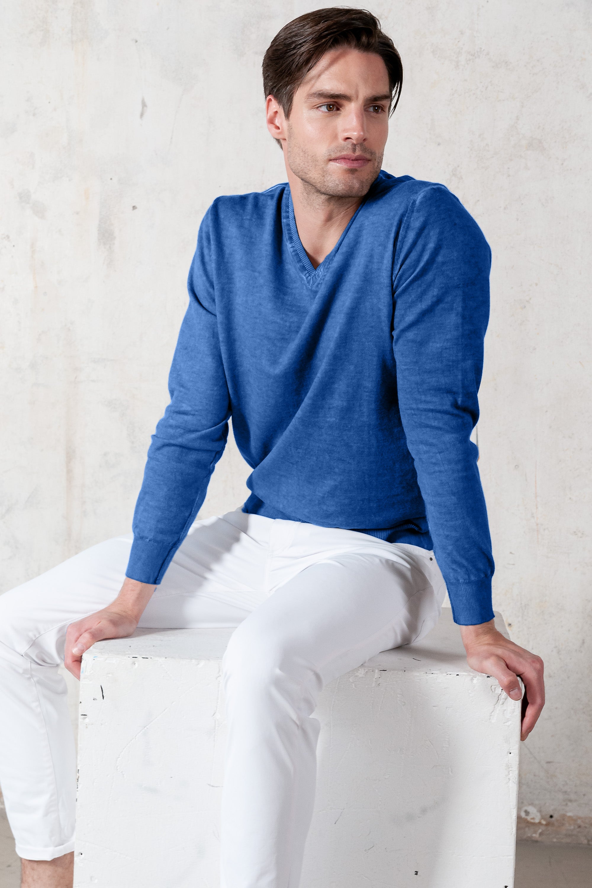 V-Neck Knit - Oceano