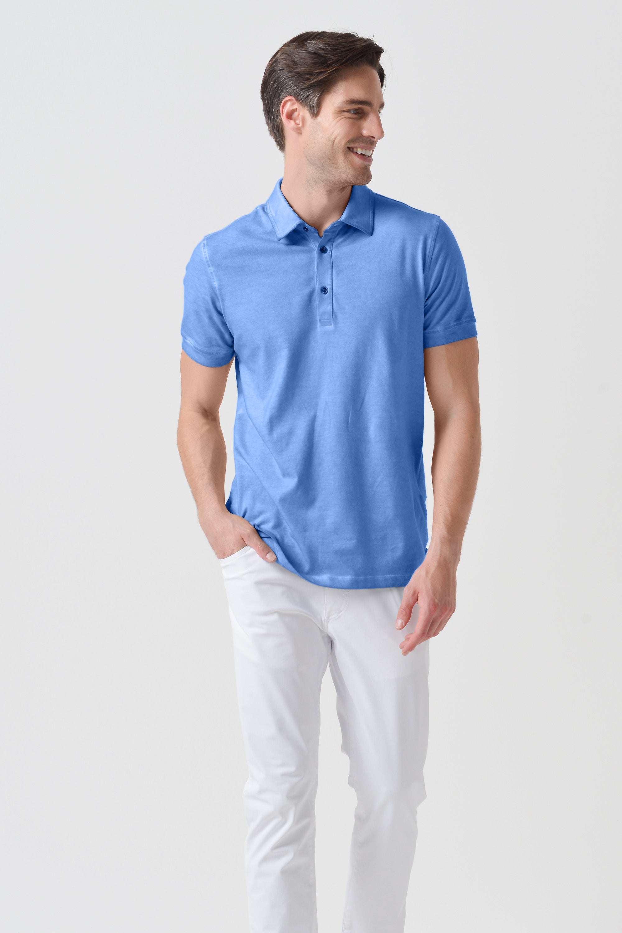 Hampton Polo Slim - Santorini