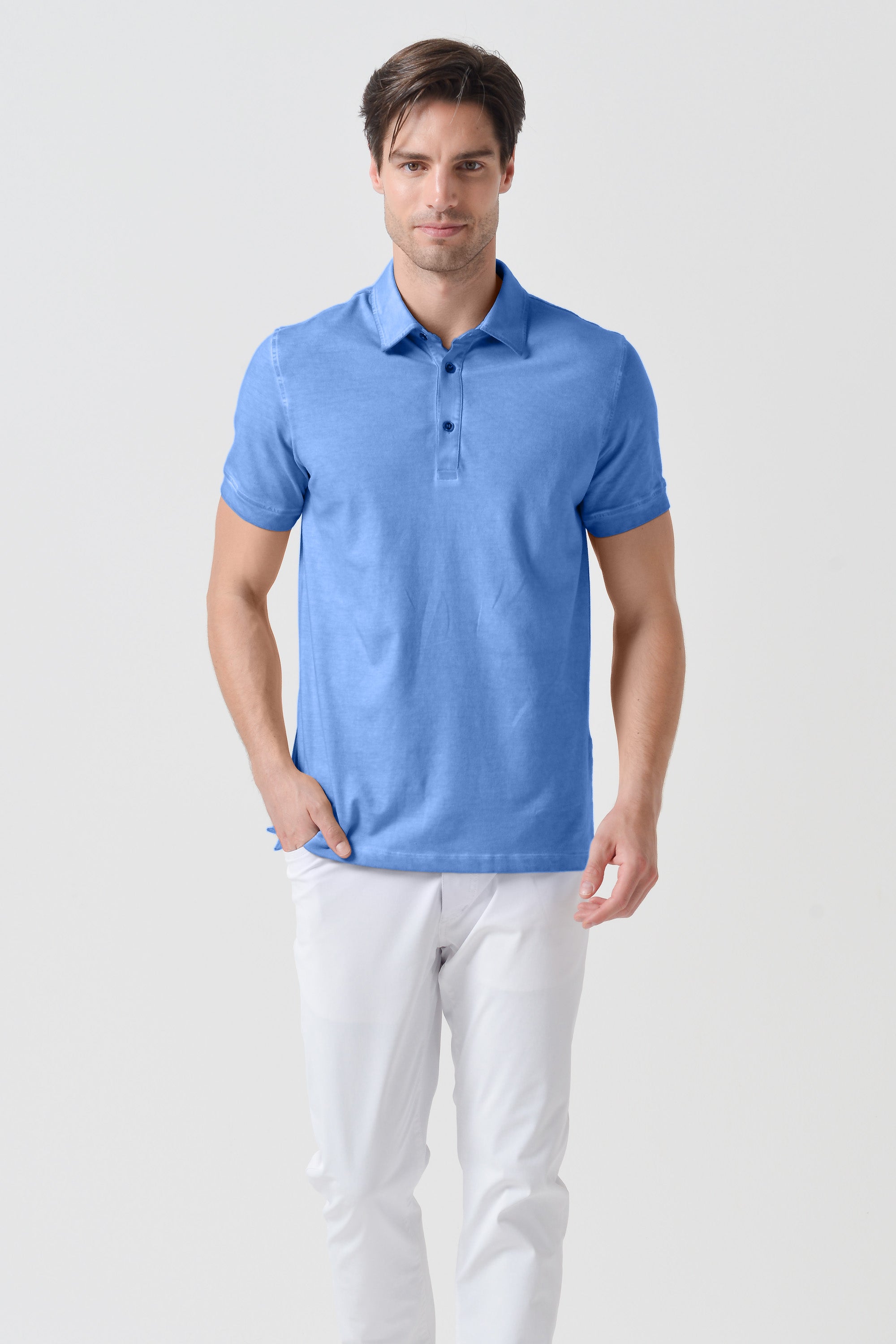 Hampton Polo Slim - Santorini
